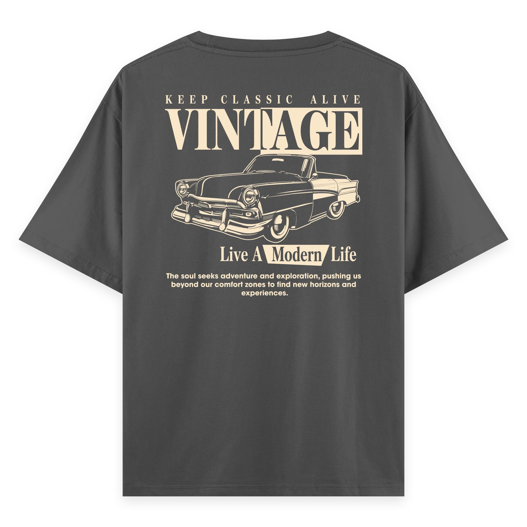 Vintage - Oversize Bol Kalıp T-shirt