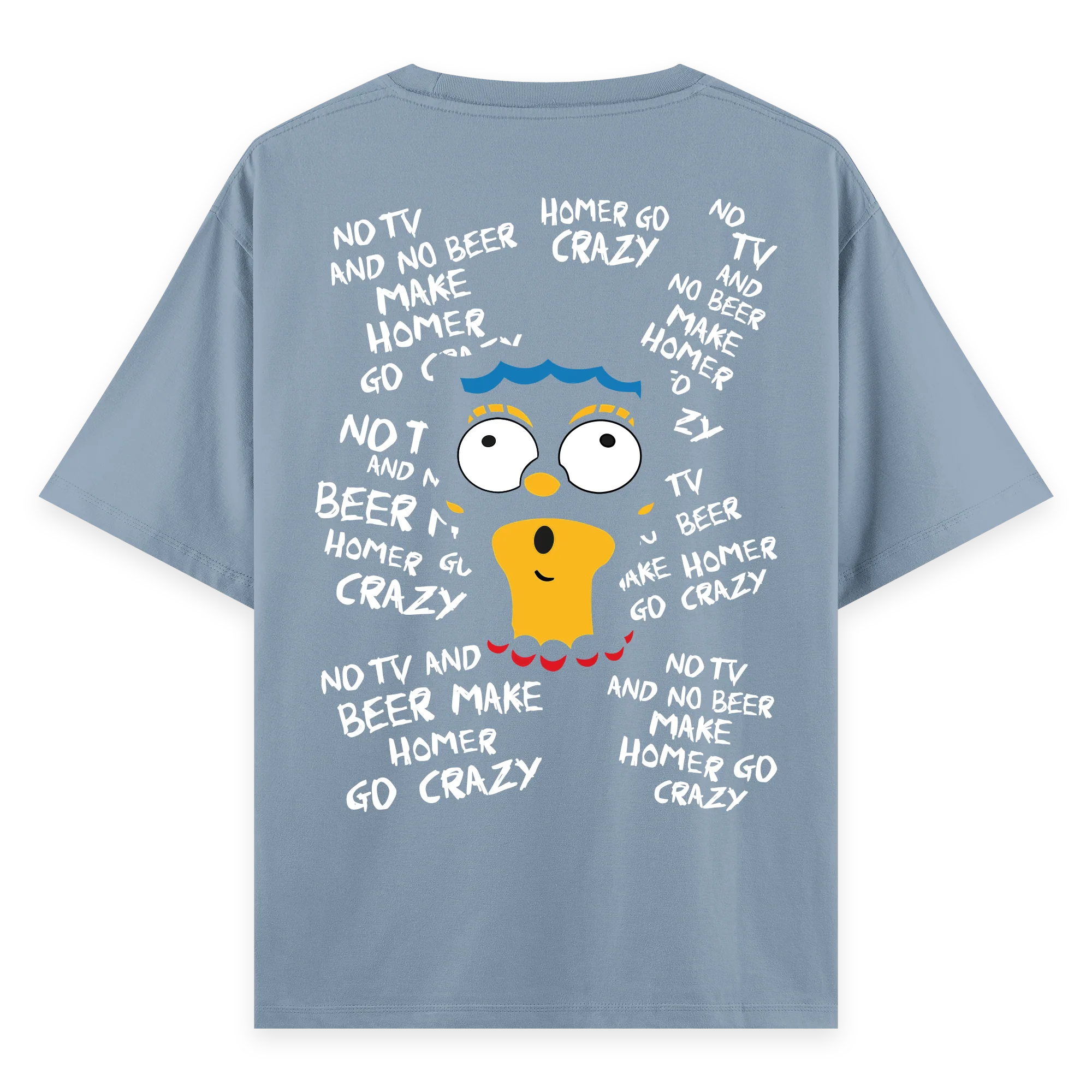 Crazy Homer - Oversize Bol Kalıp T-shirt