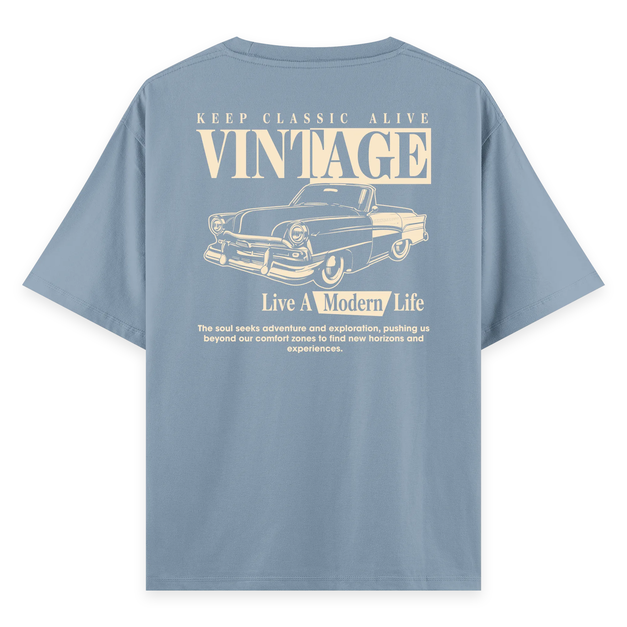 Vintage - Oversize Bol Kalıp T-shirt
