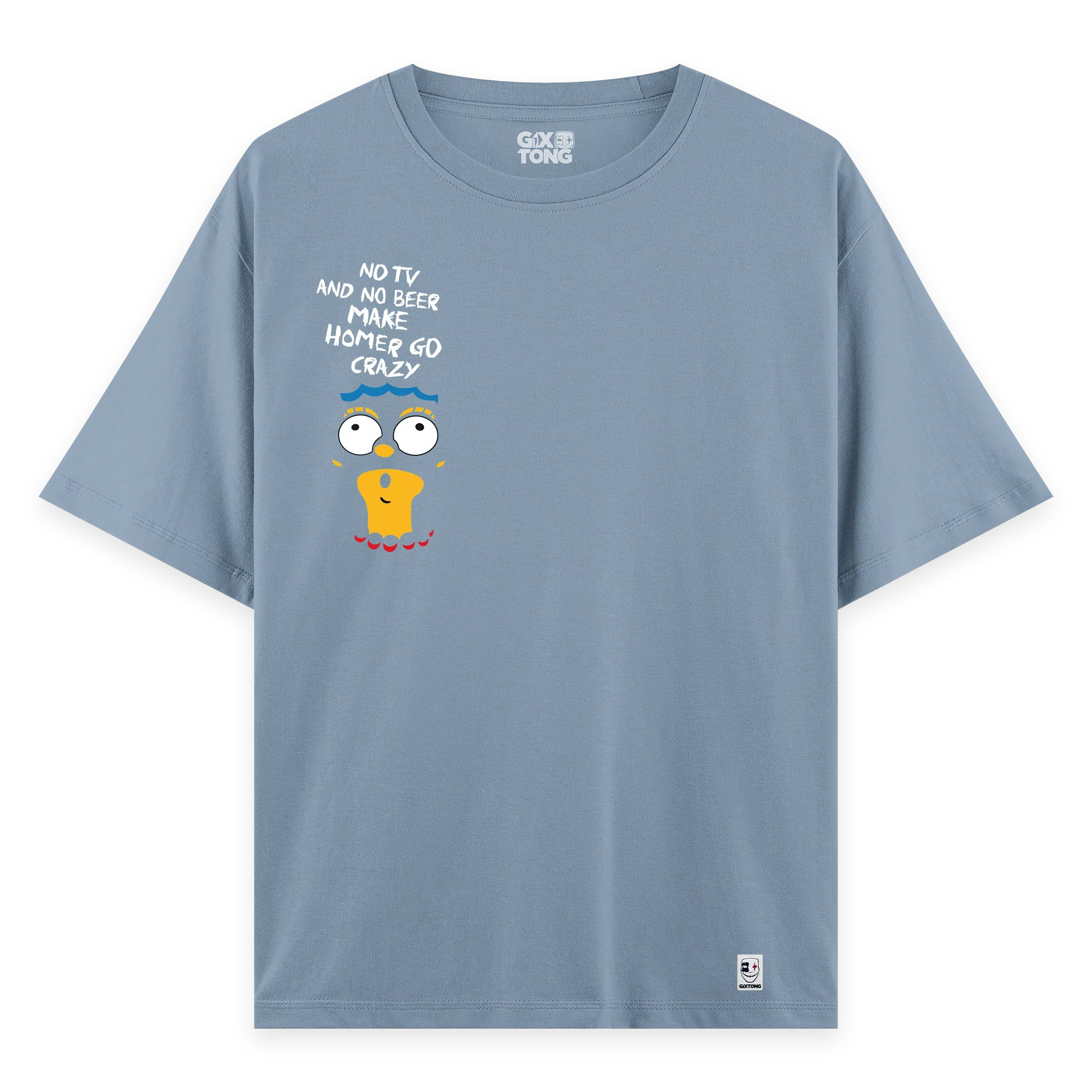 Crazy Homer - Oversize Bol Kalıp T-shirt