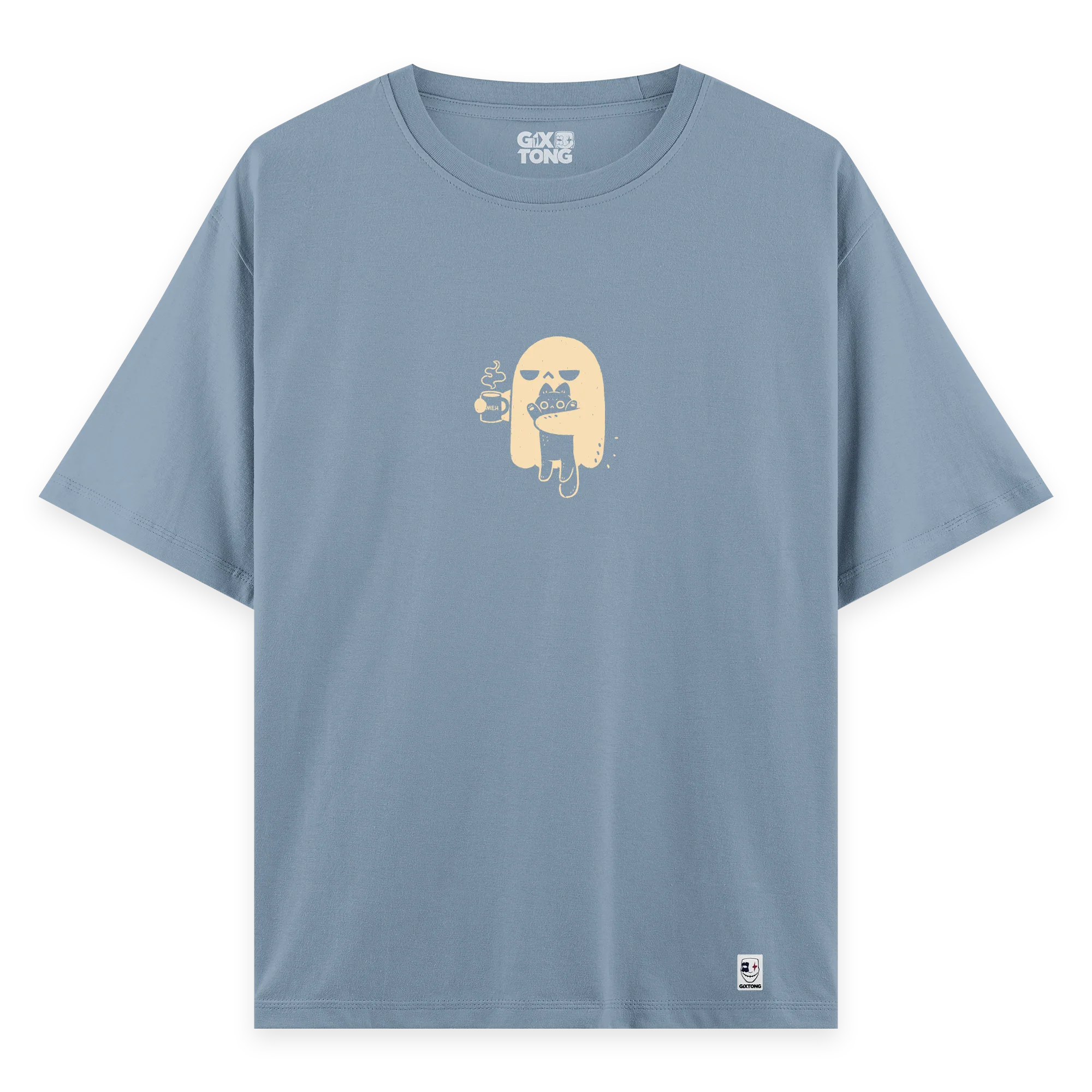 Ghost Cat - Oversize Bol Kalıp T-shirt
