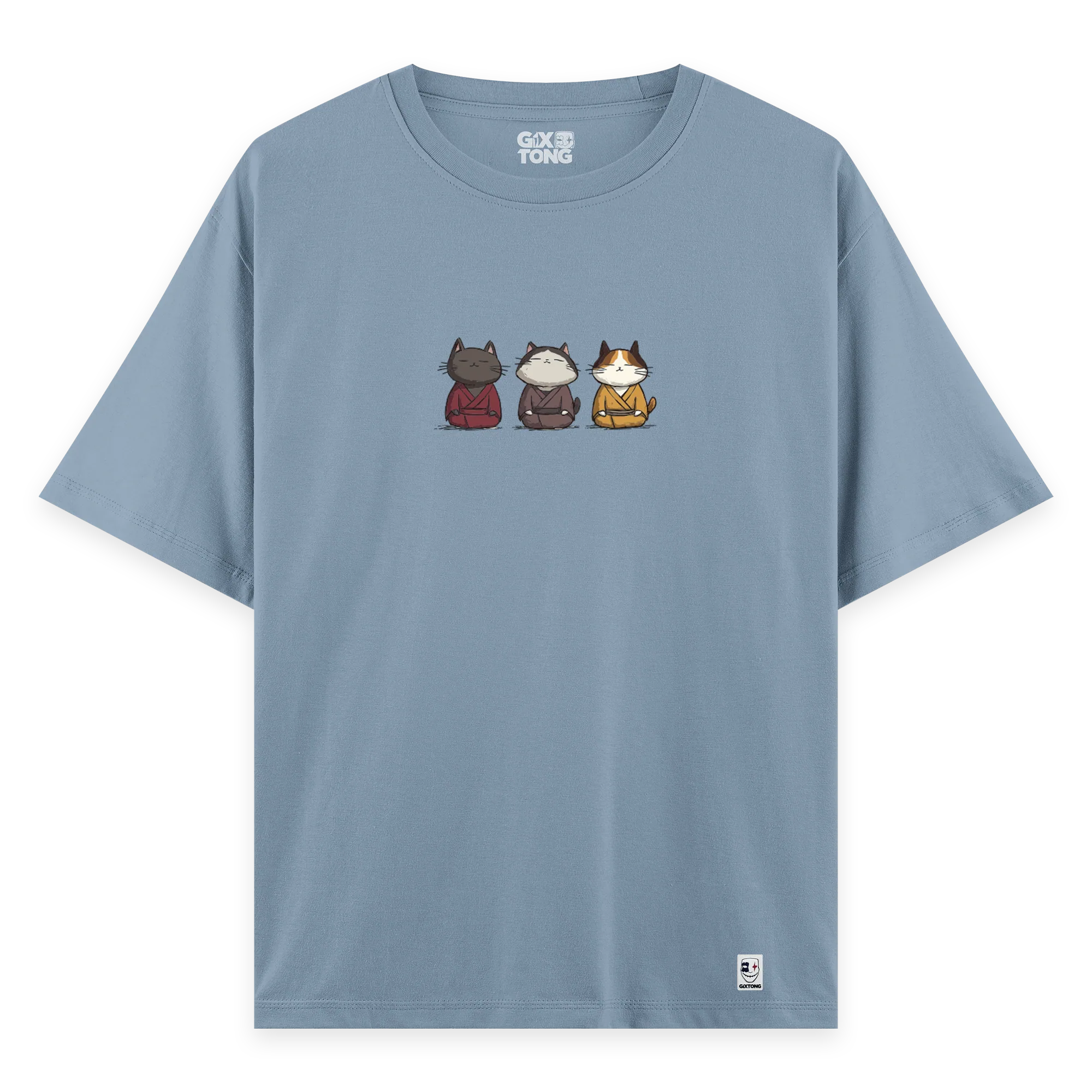 Samurai Cats - Oversize Bol Kalıp T-shirt