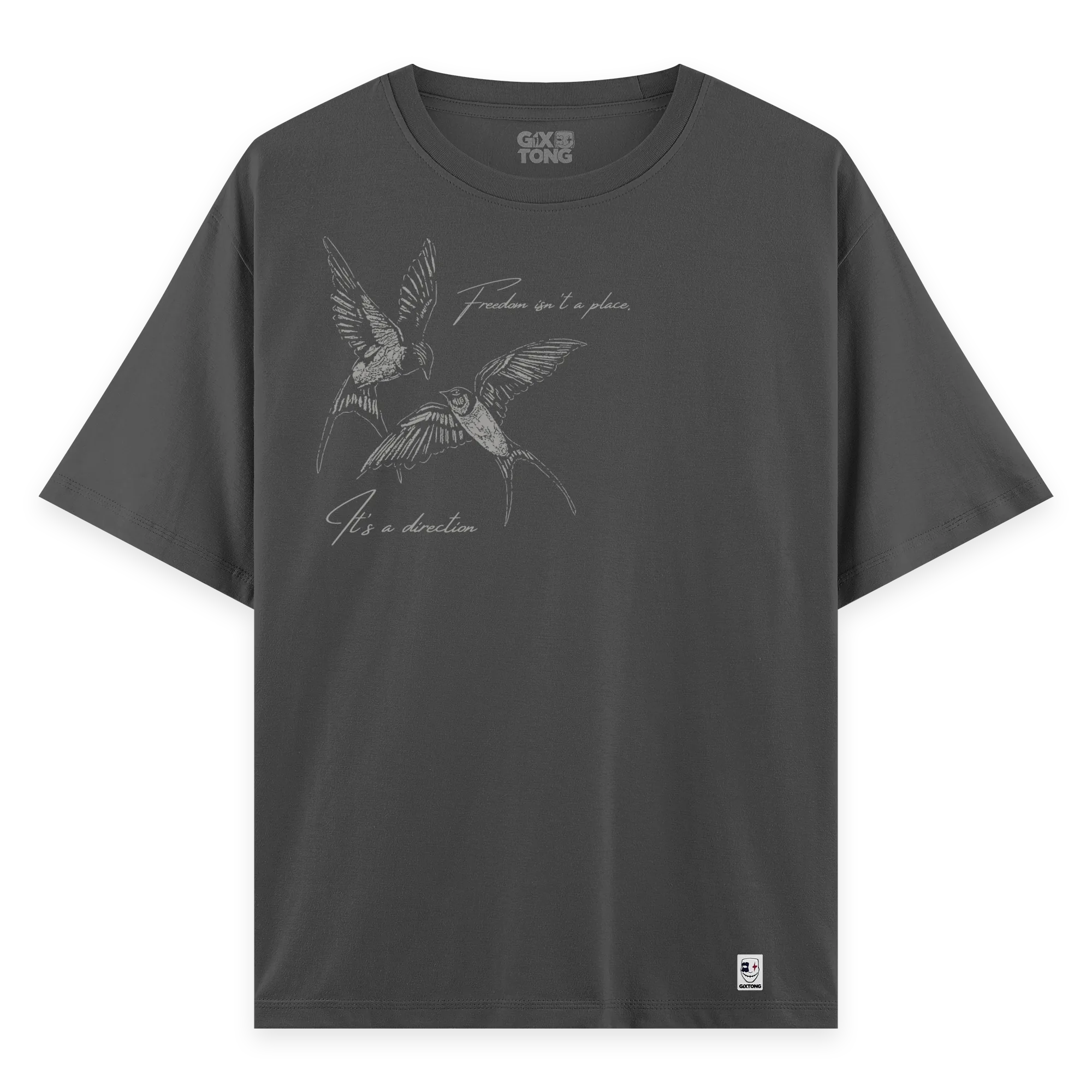Birds - Oversize Bol Kalıp T-shirt