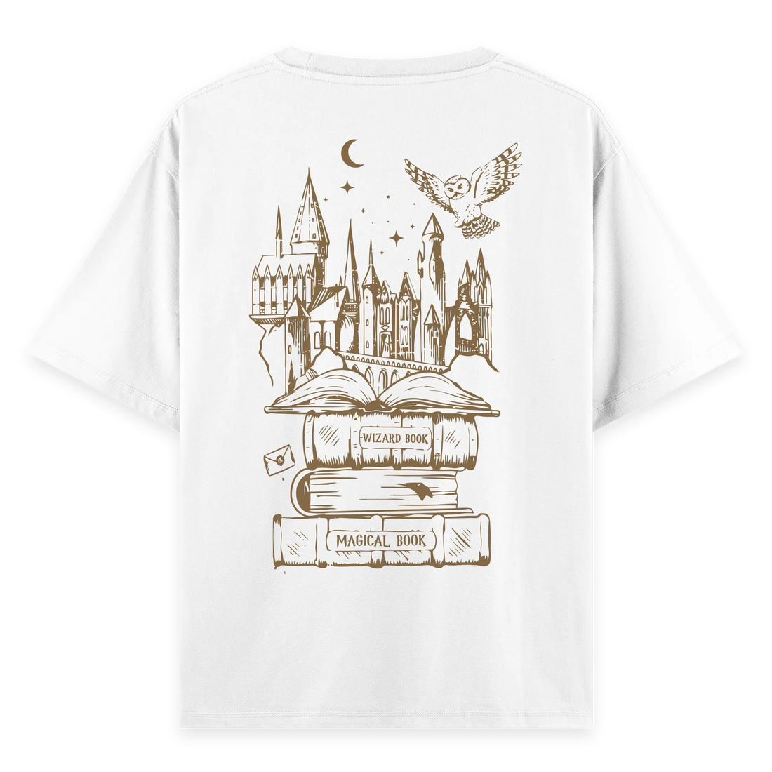 Hogwarts - Oversize Bol Kalıp T-shirt