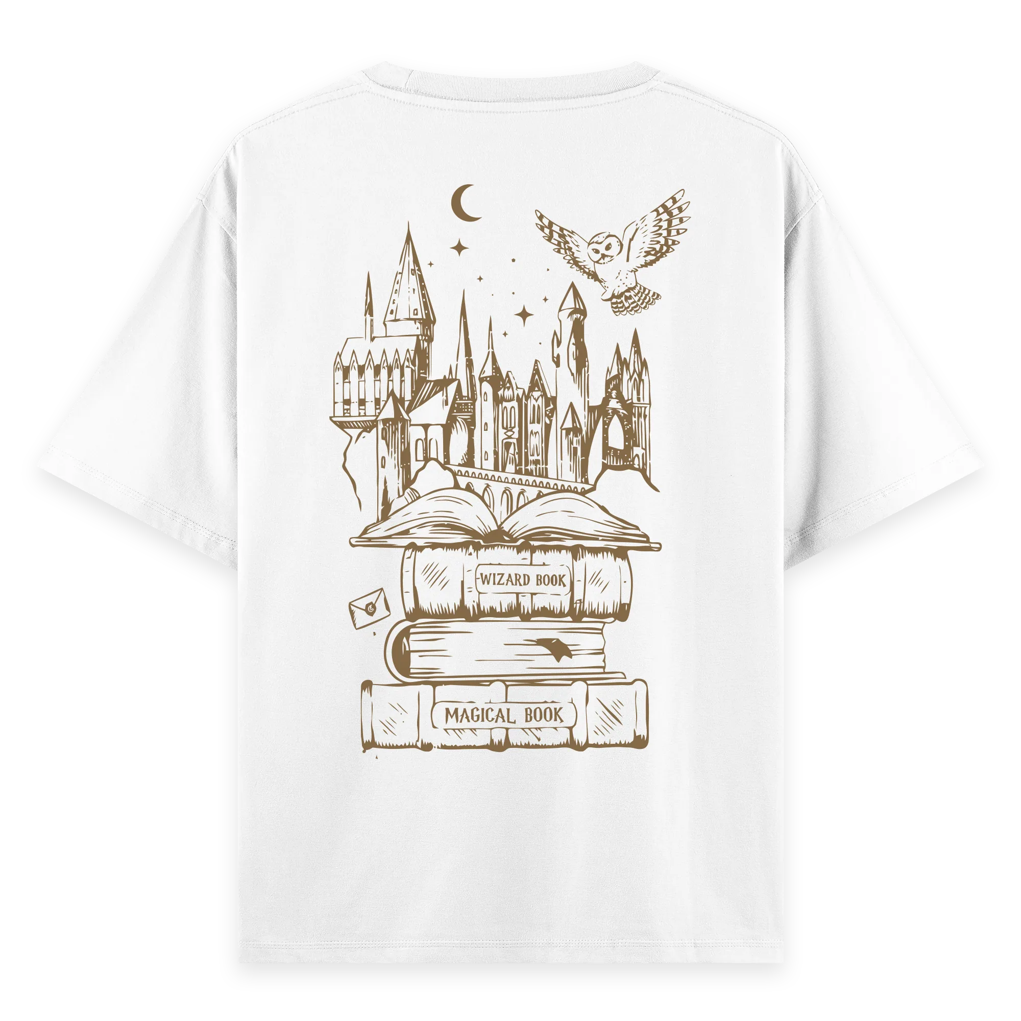 Hogwarts - Oversize Bol Kalıp T-shirt