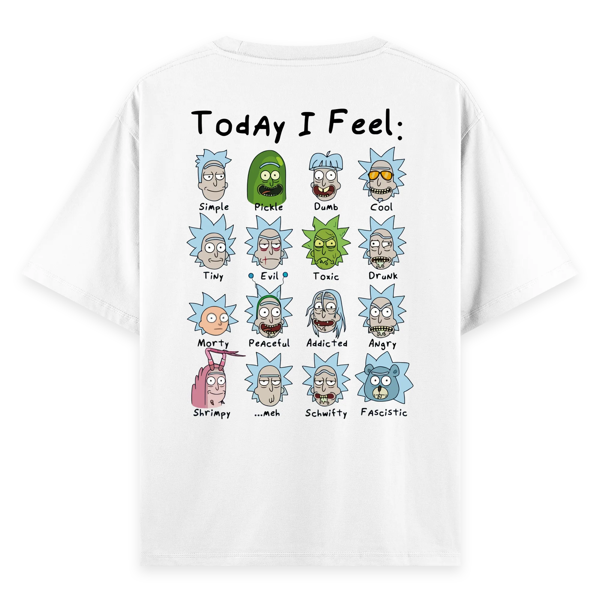 Rick's Routine - Oversize Bol Kalıp T-shirt
