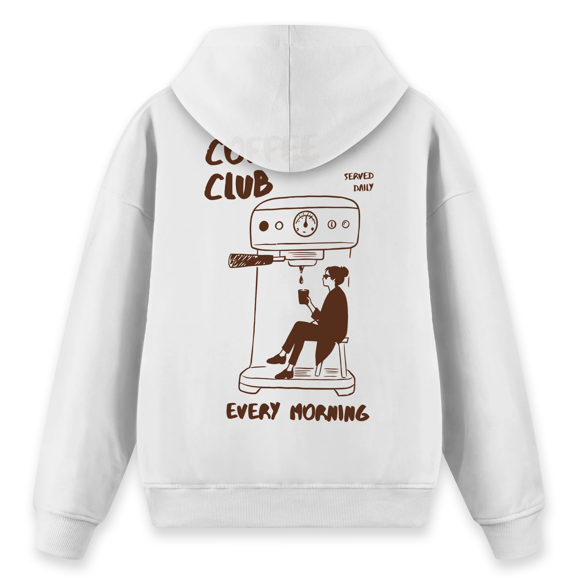 Coffee Club - Regular Fit Kalıp Hoodie