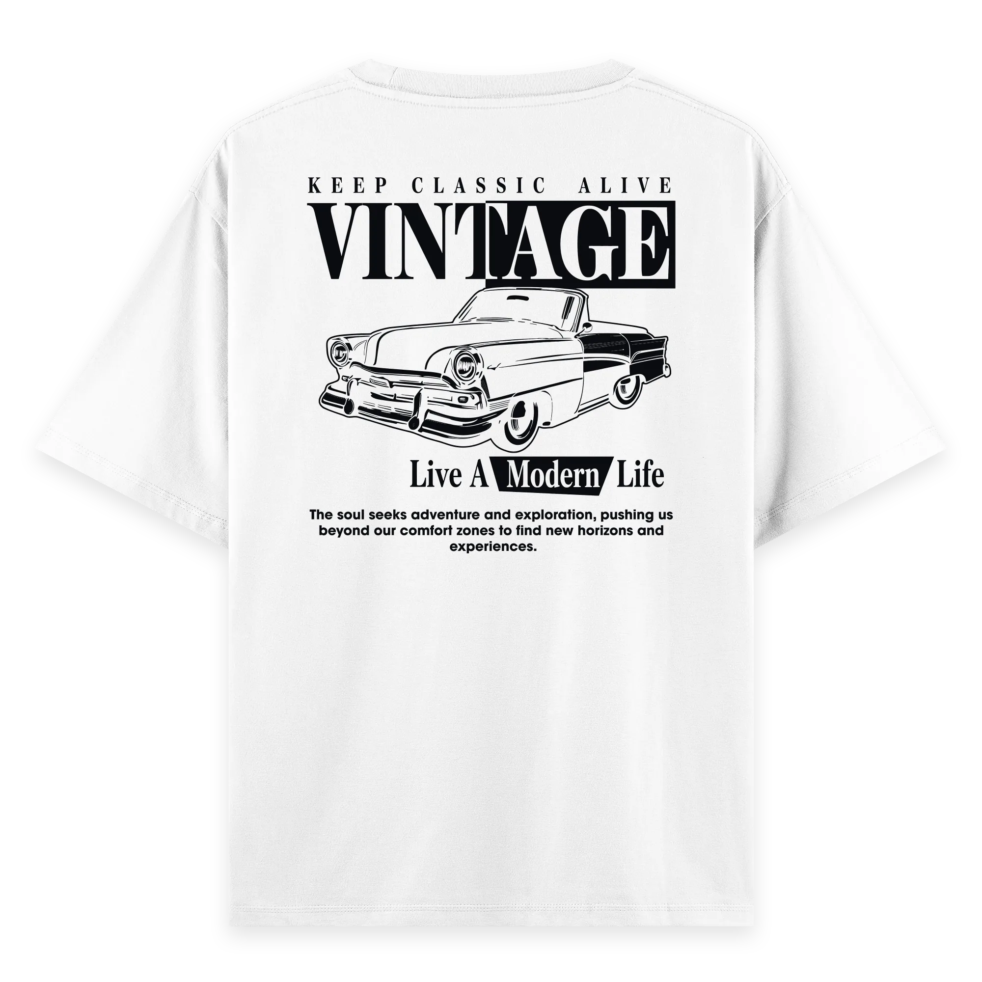 Vintage - Oversize Bol Kalıp T-shirt