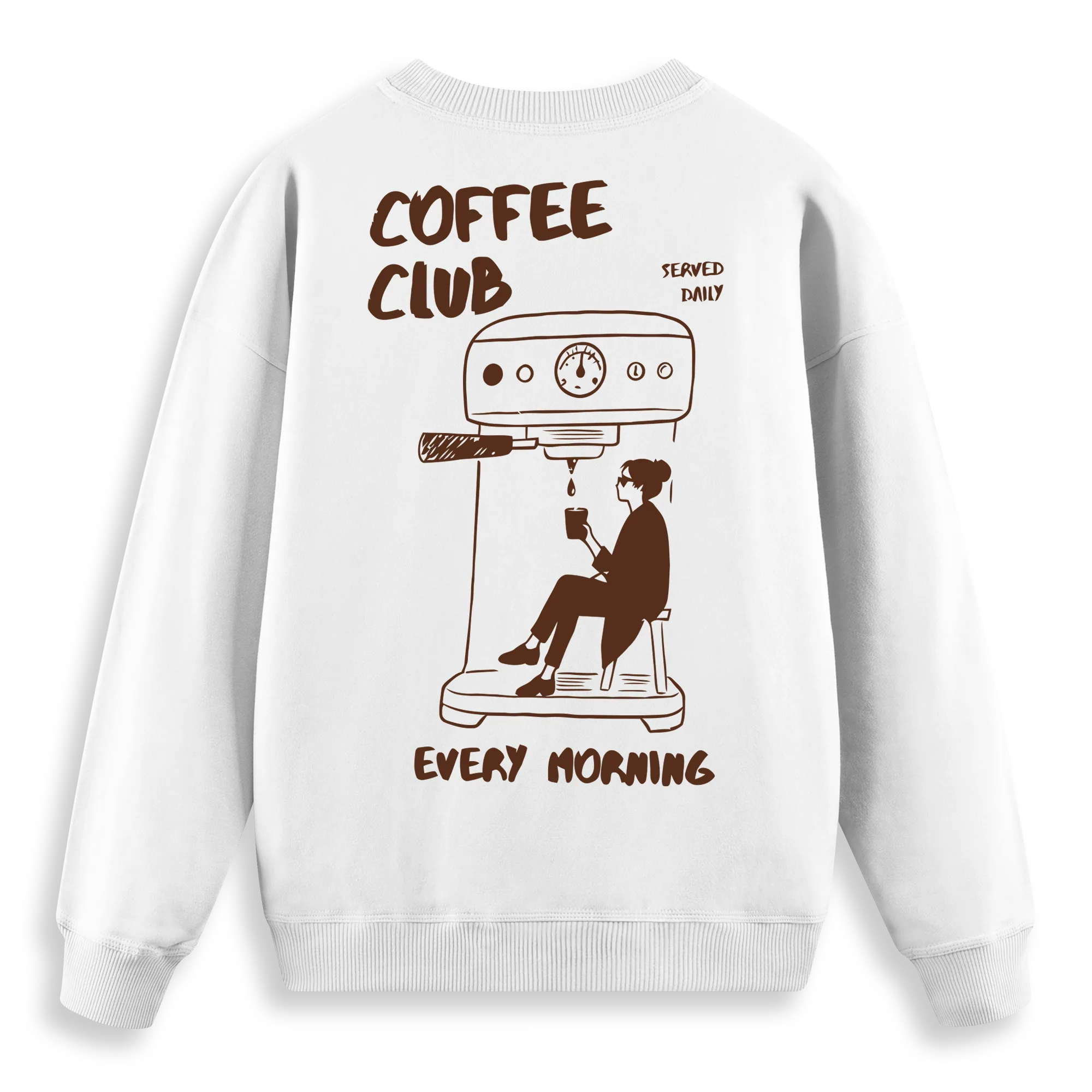 Coffee Club - Regular Fit Kalıp Sweatshirt