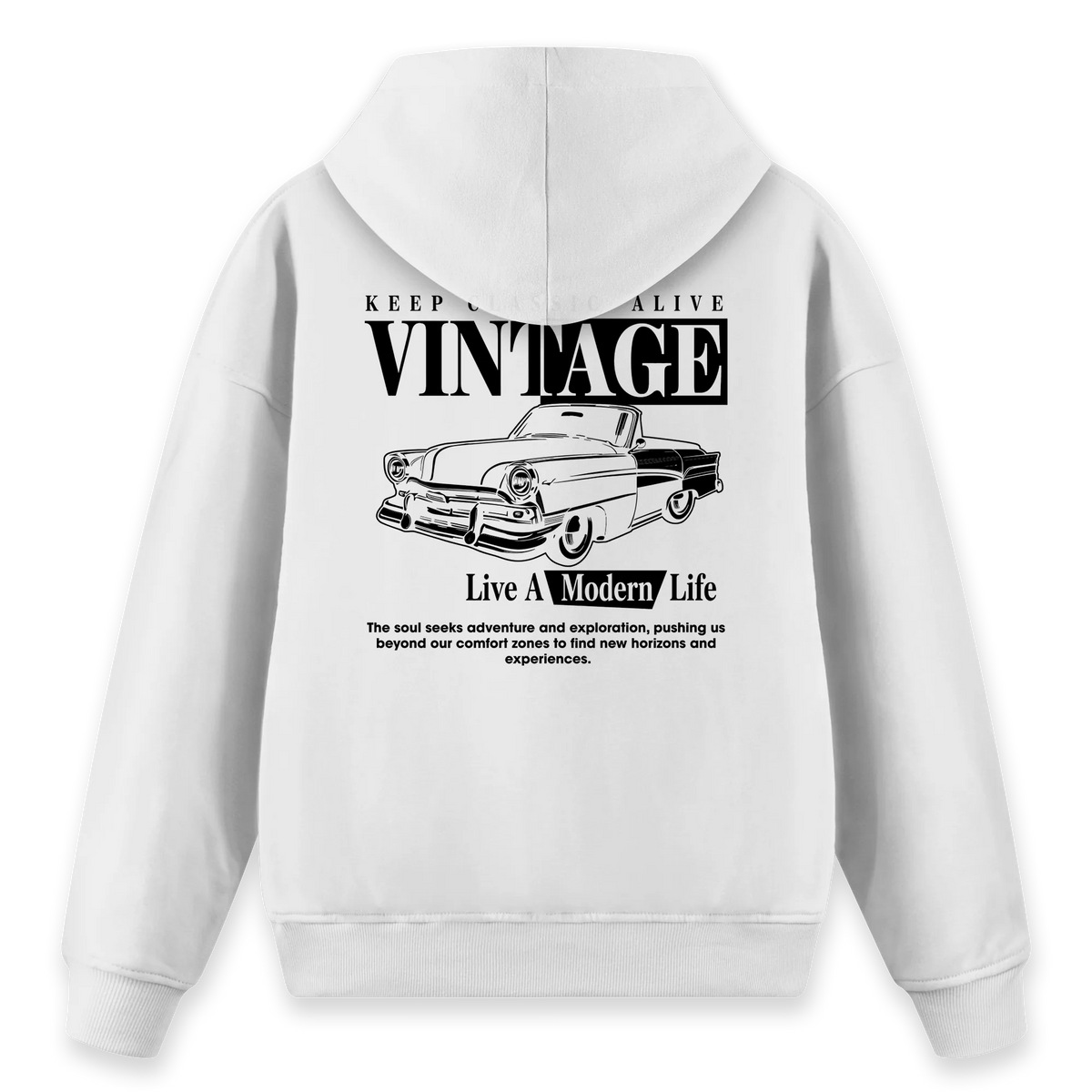 Vintage - Regular Fit Kalıp Hoodie