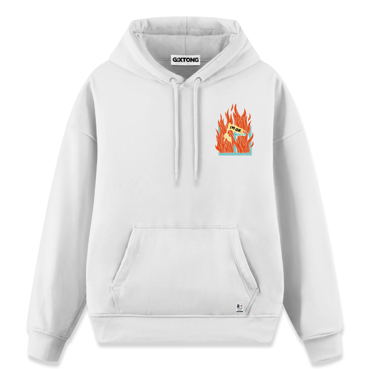 I'm Ok - Regular Fit Kalıp Hoodie
