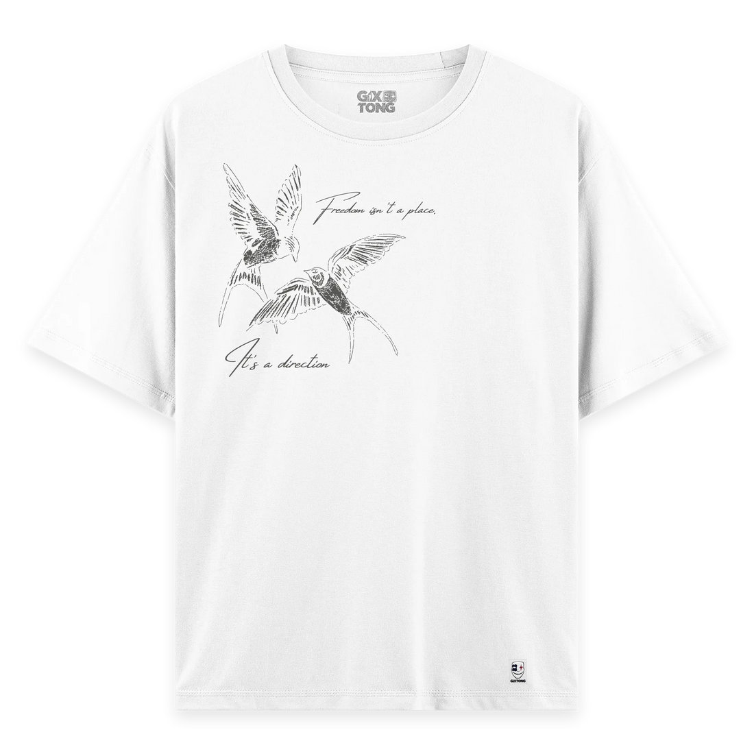 Birds - Oversize Bol Kalıp T-shirt
