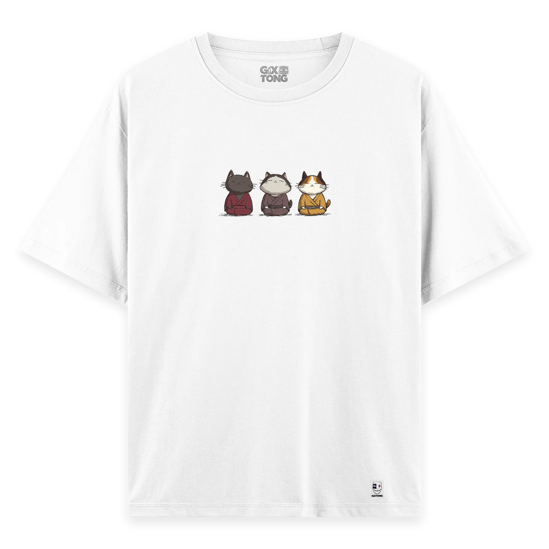 Samurai Cats - Oversize Bol Kalıp T-shirt
