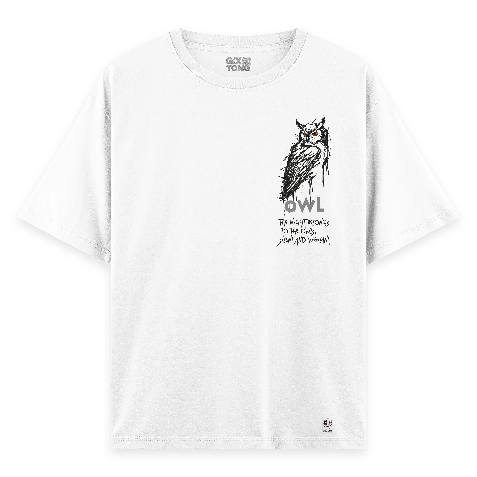 Night Owl - Oversize Bol Kalıp T-shirt