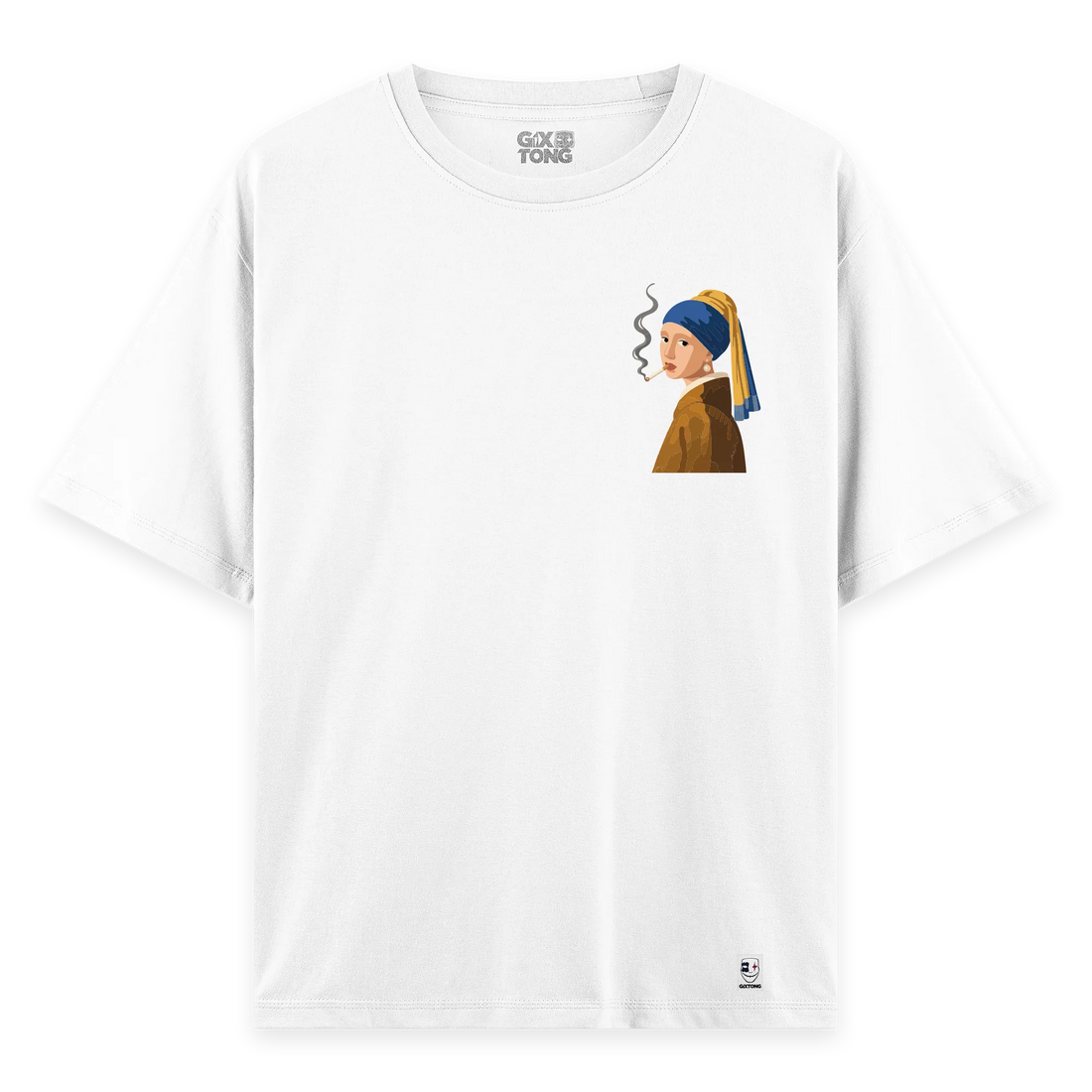 İnci Küpeli Kız - Oversize Bol Kalıp T-shirt