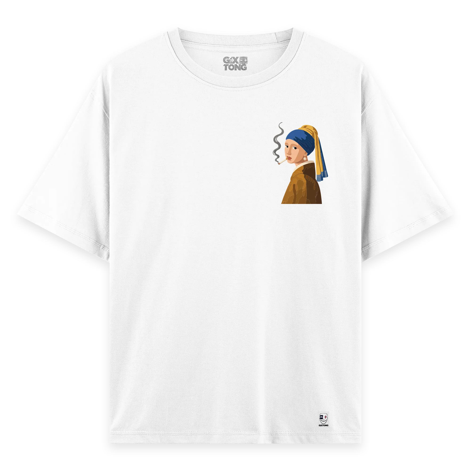 İnci Küpeli Kız - Oversize Bol Kalıp T-shirt