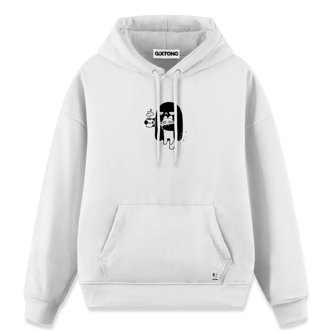 Ghost Cat- Regular Fit Kalıp Hoodie