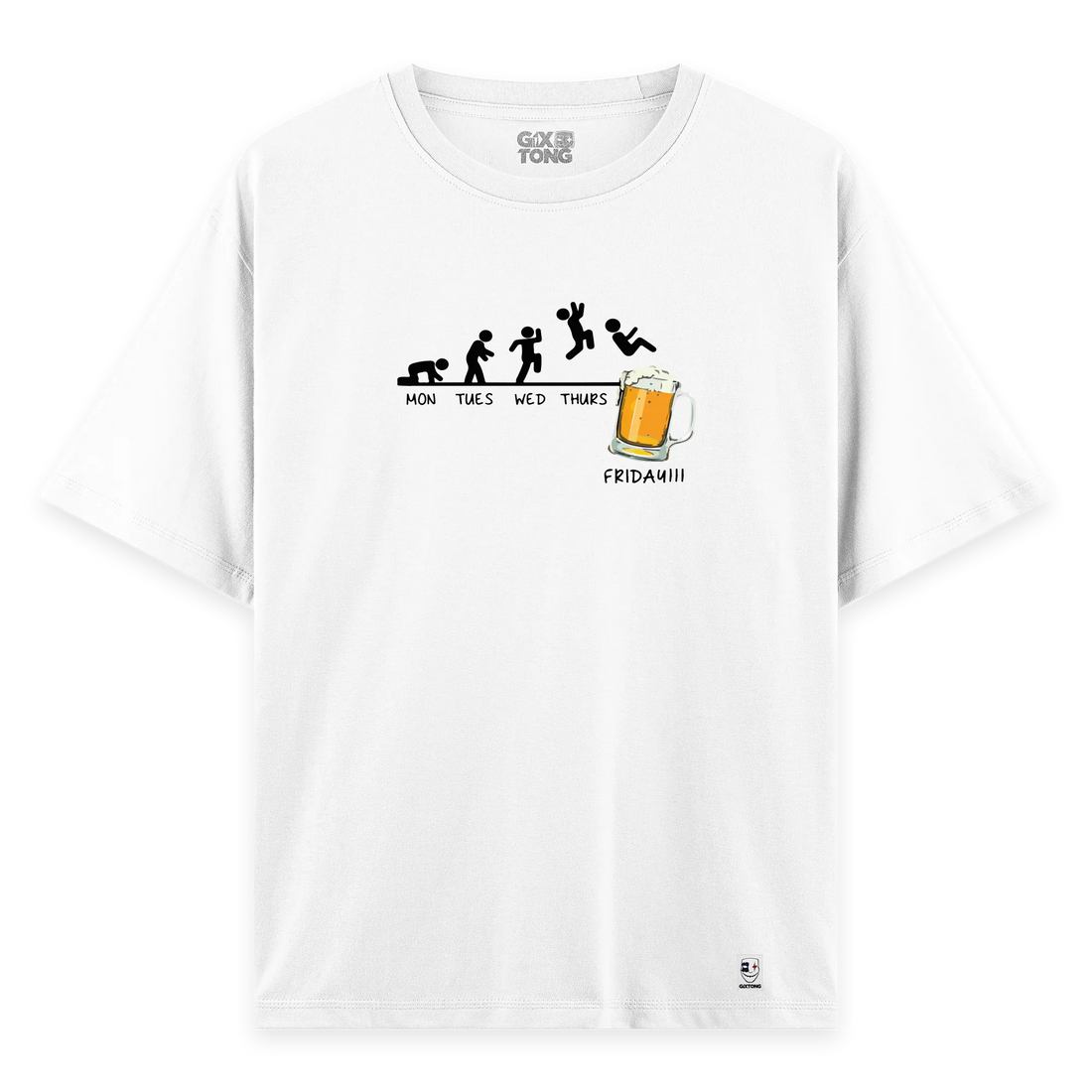 Friday Beer - Oversize Bol Kalıp T-shirt
