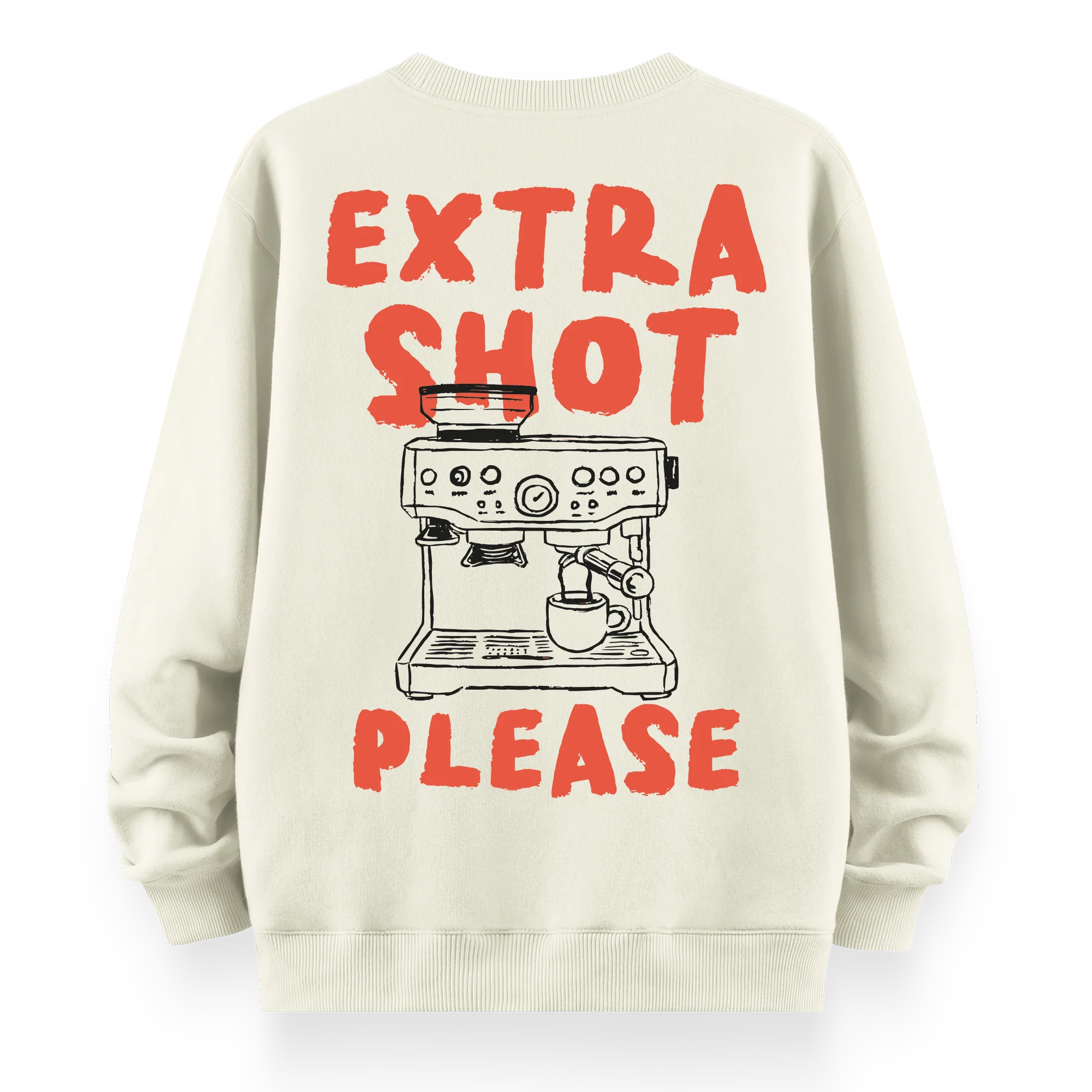 Extra Shot - Oversize Bol Kalıp Sweatshirt