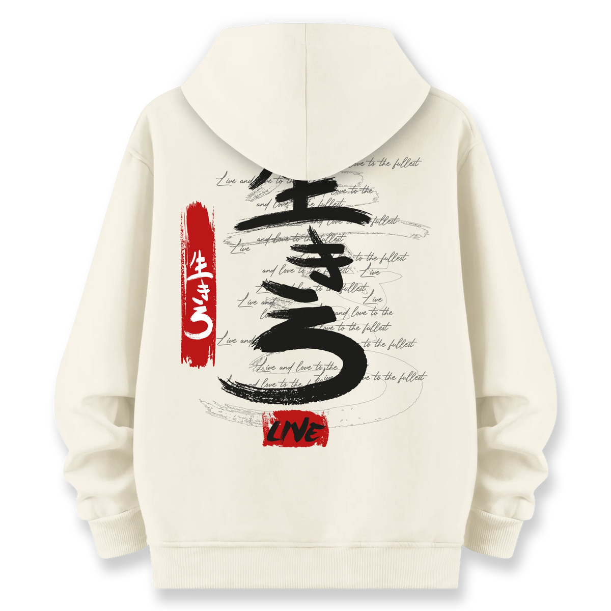 Live - Oversize Bol Kalıp Hoodie