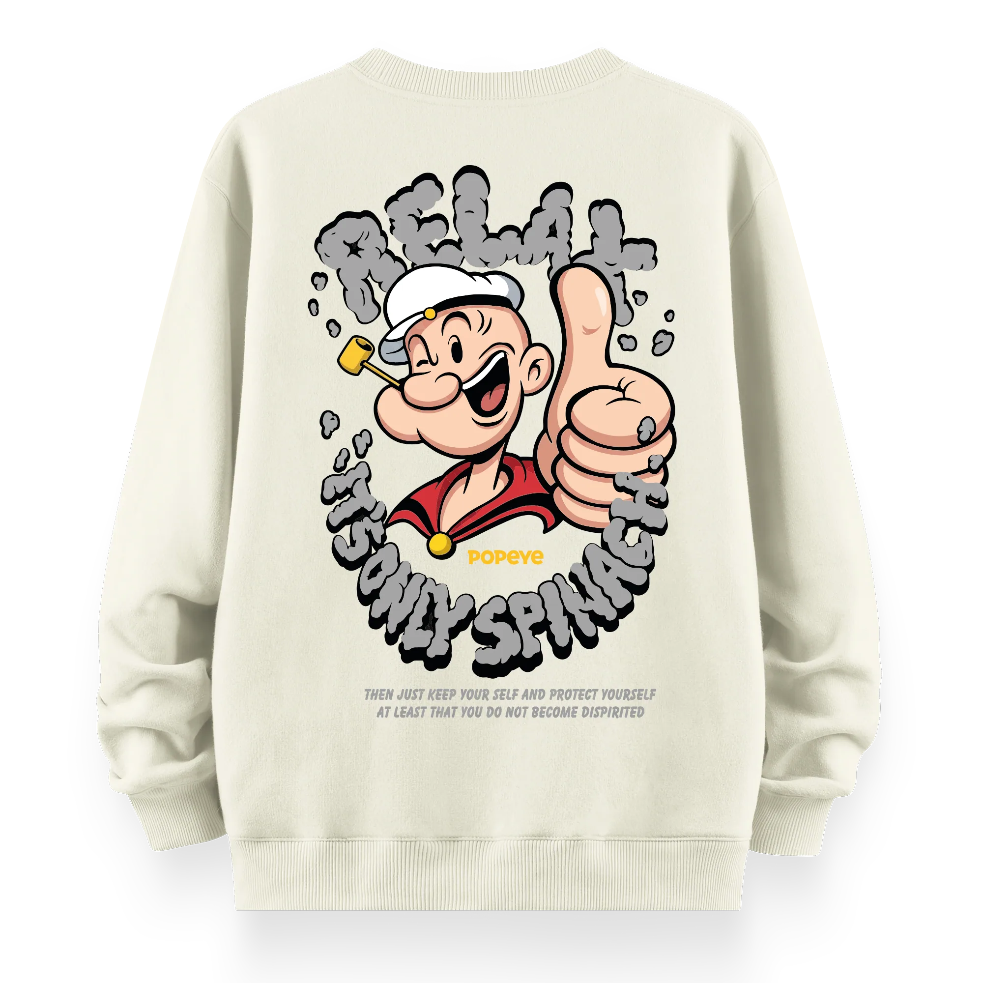 Popeye - Oversize Bol Kalıp Sweatshirt
