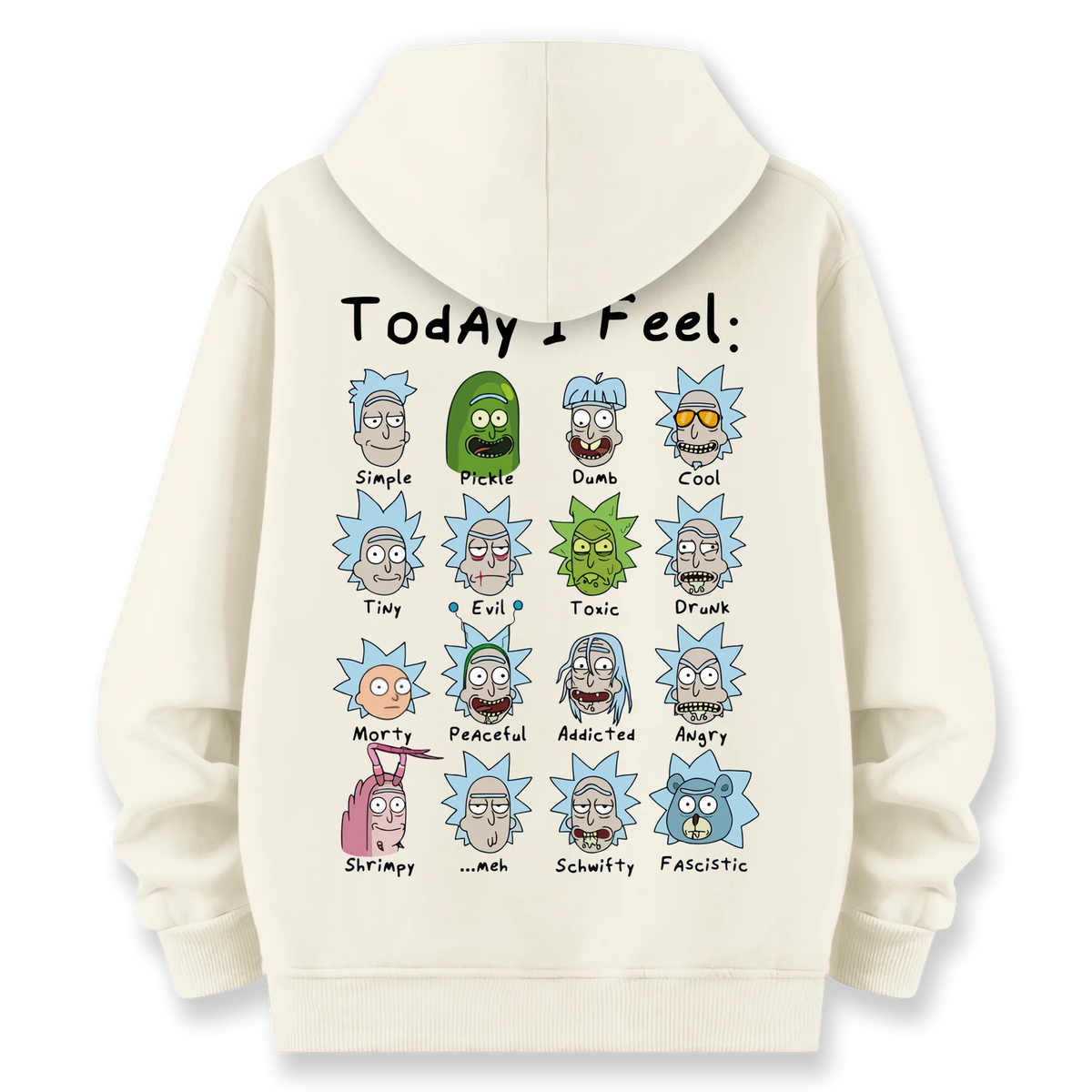 Rick's Routine - Oversize Bol Kalıp Hoodie