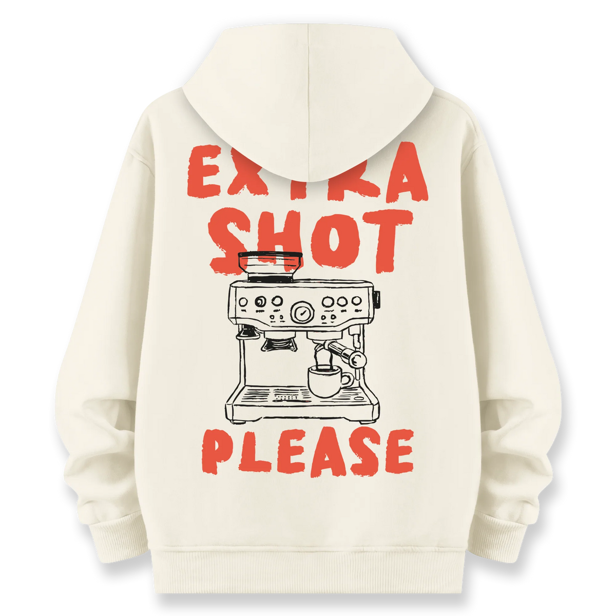 Extra Shot - Oversize Bol Kalıp Hoodie