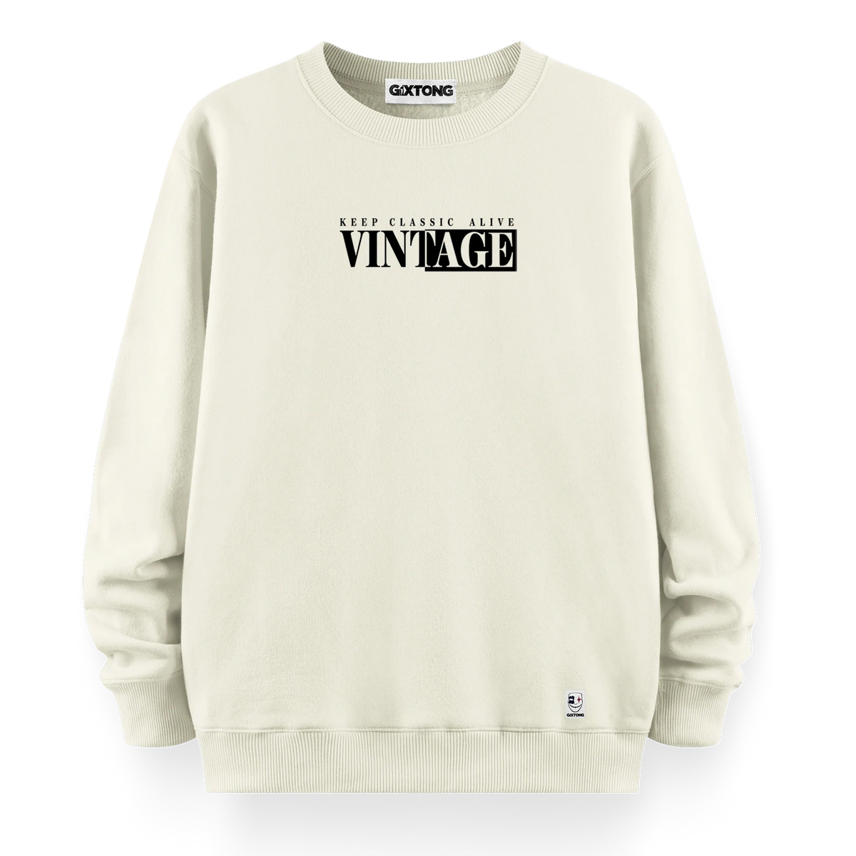 Vintage - Oversize Bol Kalıp Sweatshirt