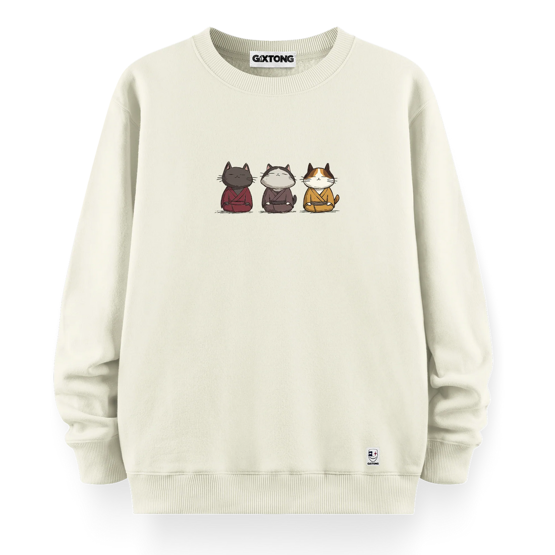 Samurai Cats - Oversize Bol Kalıp Sweatshirt