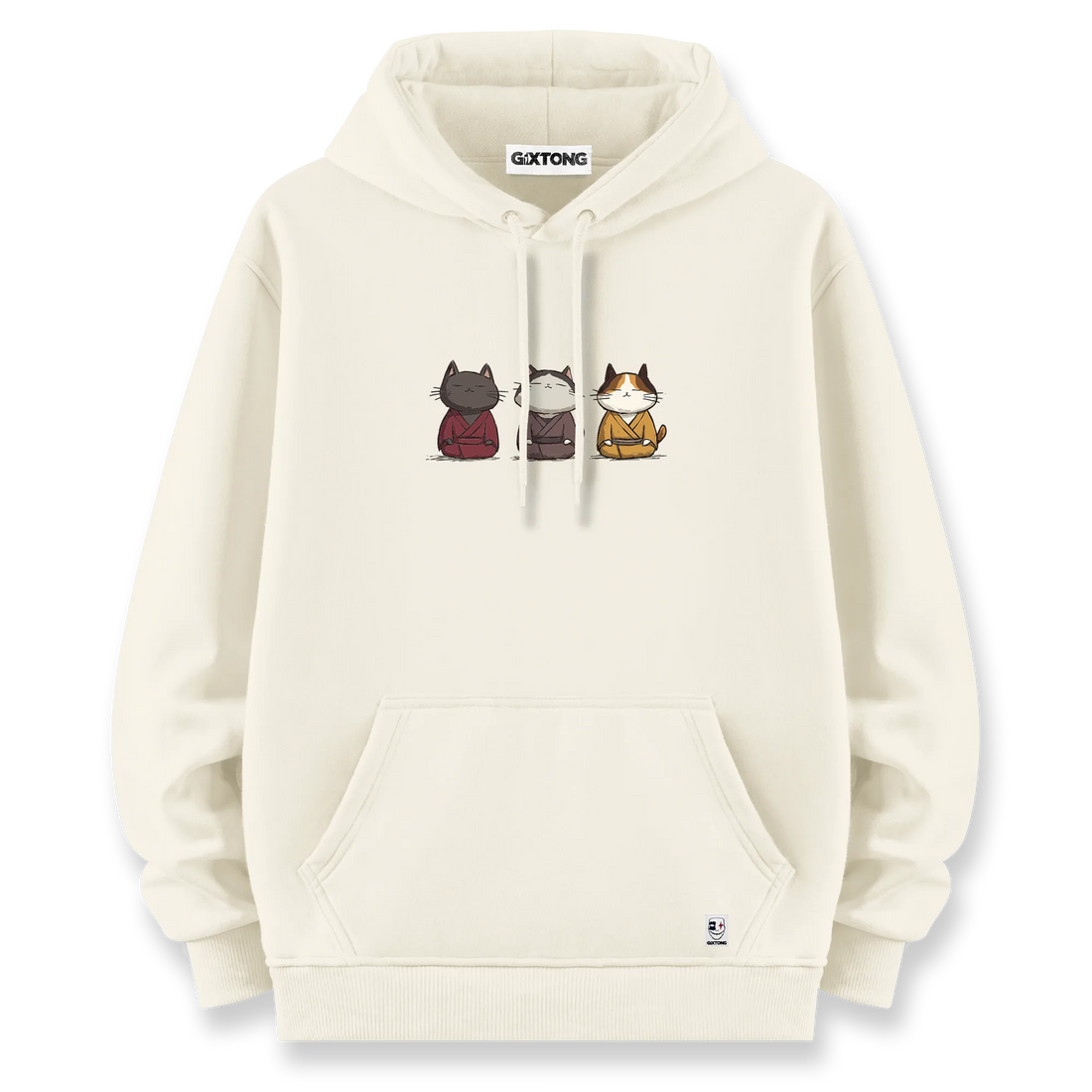 Samurai Cats - Oversize Bol Kalıp Hoodie