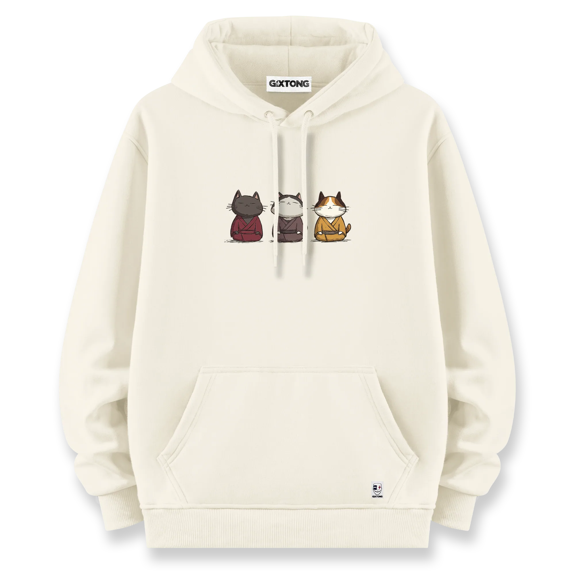 Samurai Cats - Oversize Bol Kalıp Hoodie