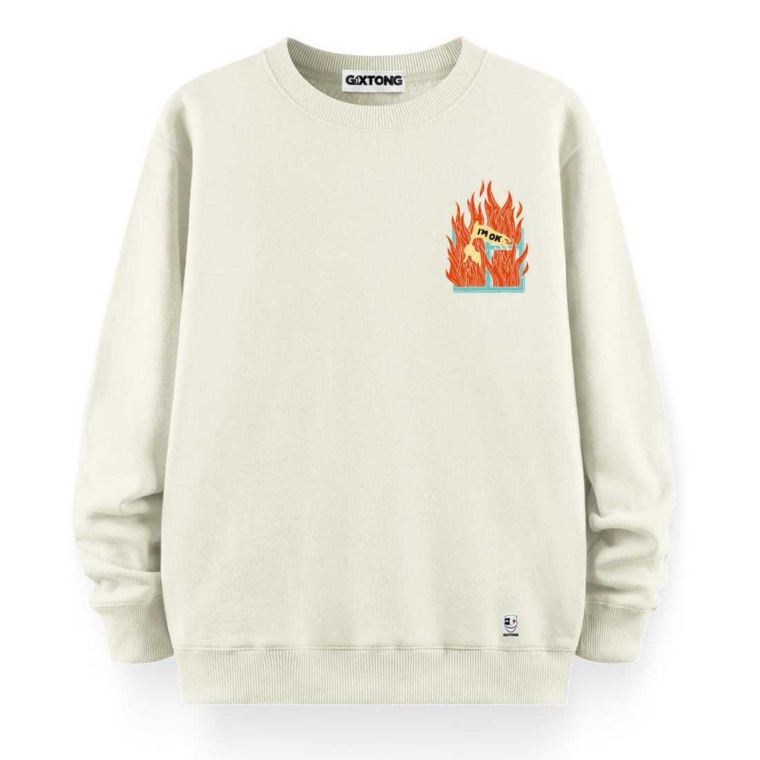 I'm Ok - Oversize Bol Kalıp Sweatshirt