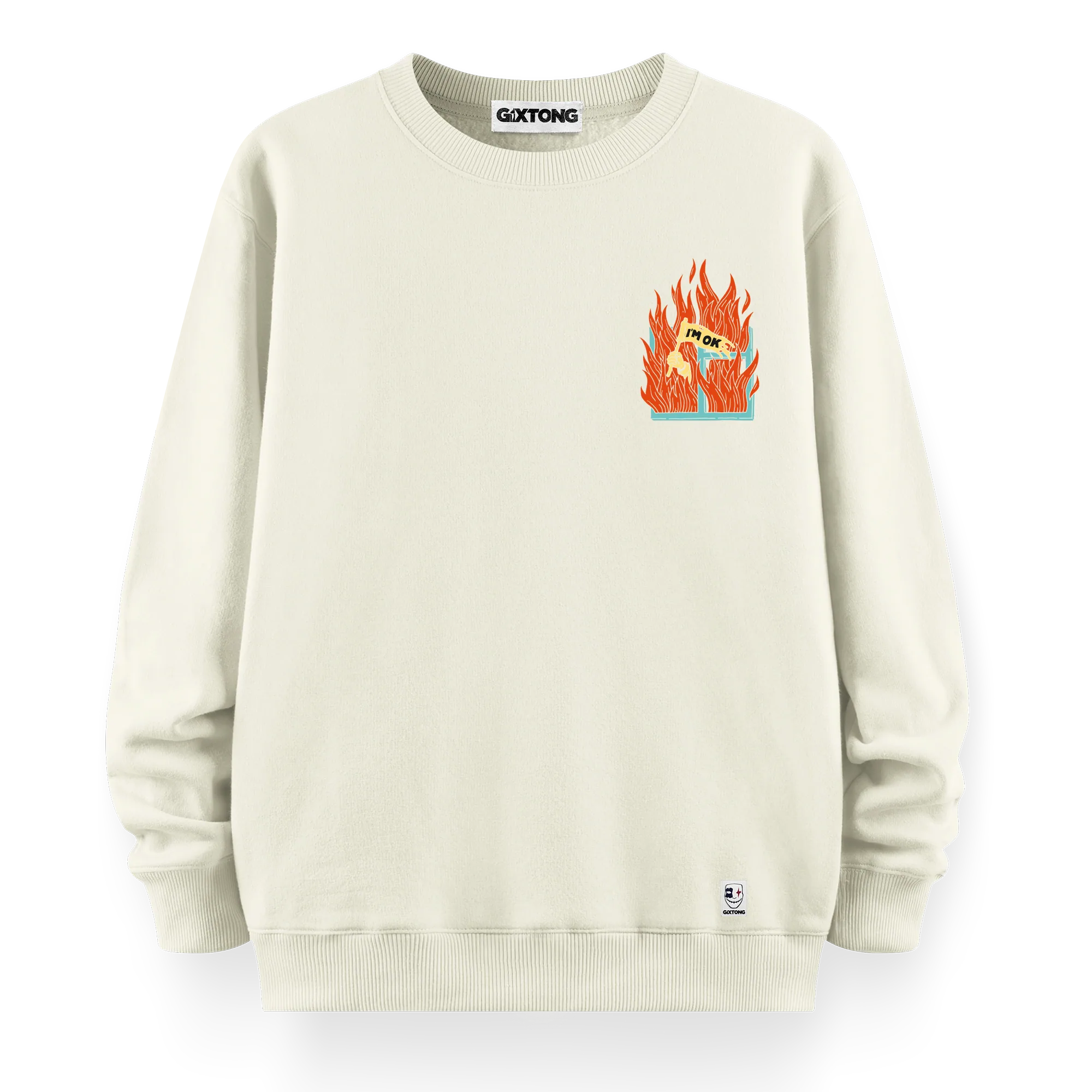 I'm Ok - Oversize Bol Kalıp Sweatshirt