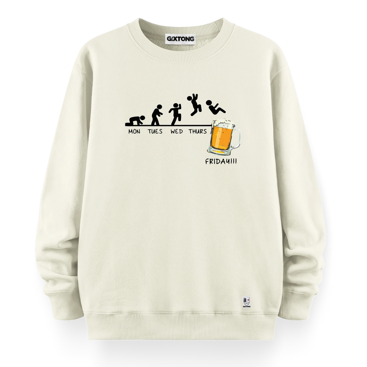 Friday Beer - Oversize Bol Kalıp Sweatshirt