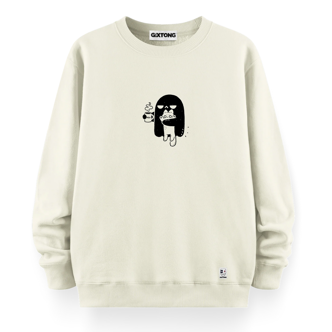 Ghost Cat - Oversize Bol Kalıp Sweatshirt
