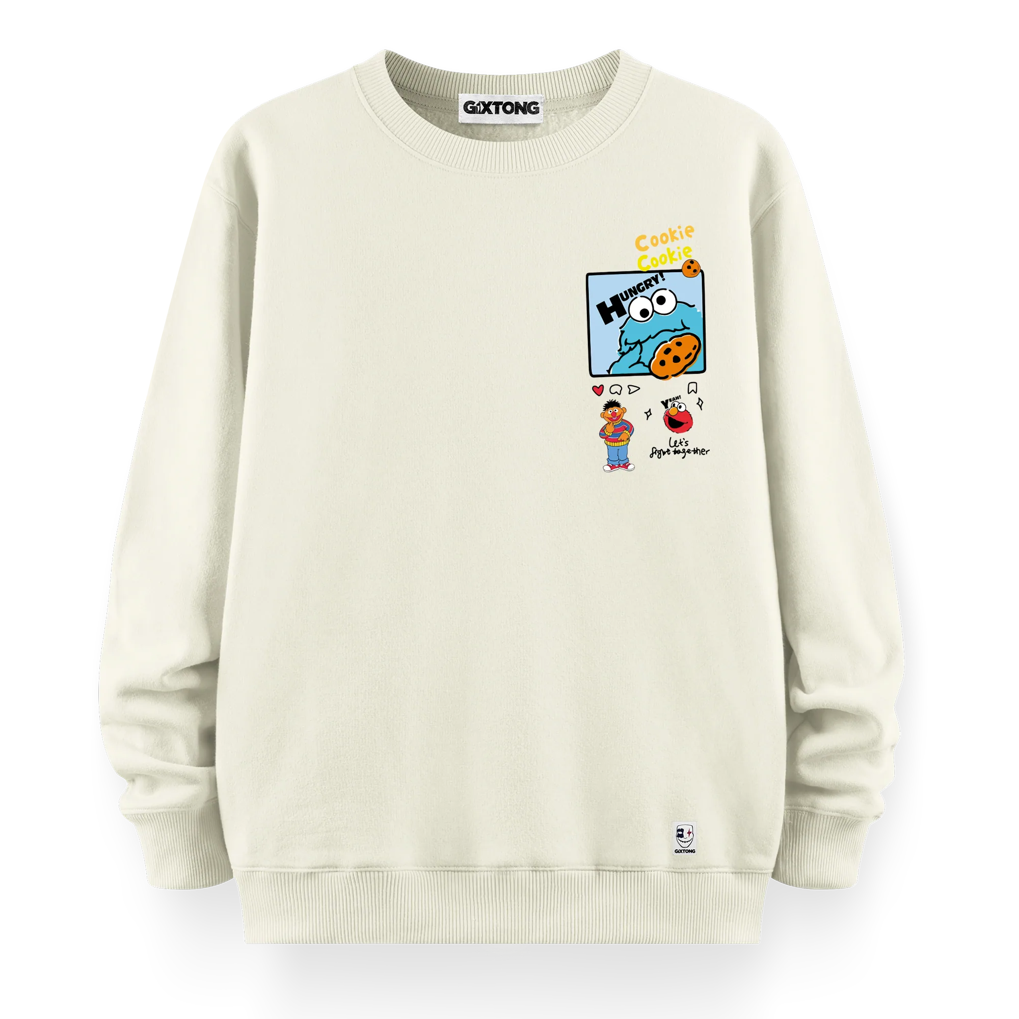 Cookie Monster - Oversize Bol Kalıp Sweatshirt