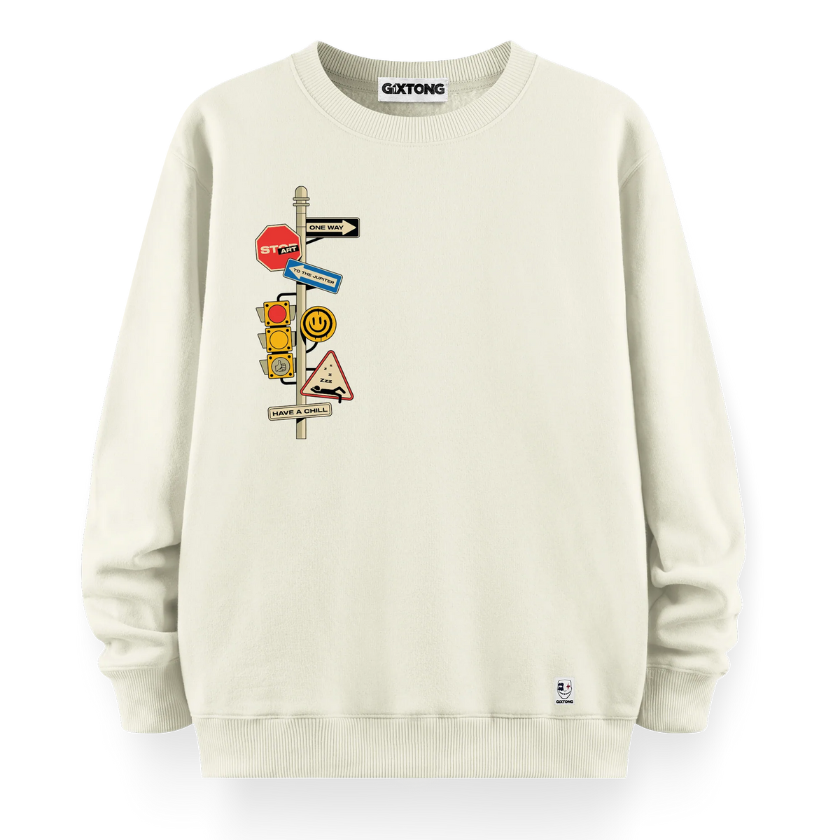 One Way - Oversize Bol Kalıp Sweatshirt