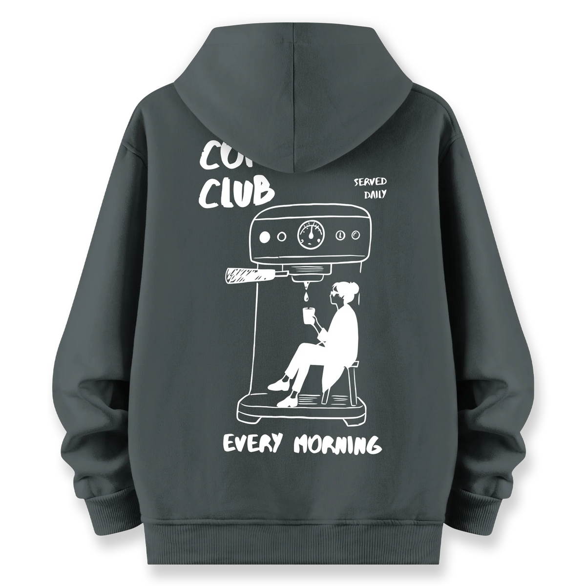 Coffee Club - Oversize Bol Kalıp Hoodie