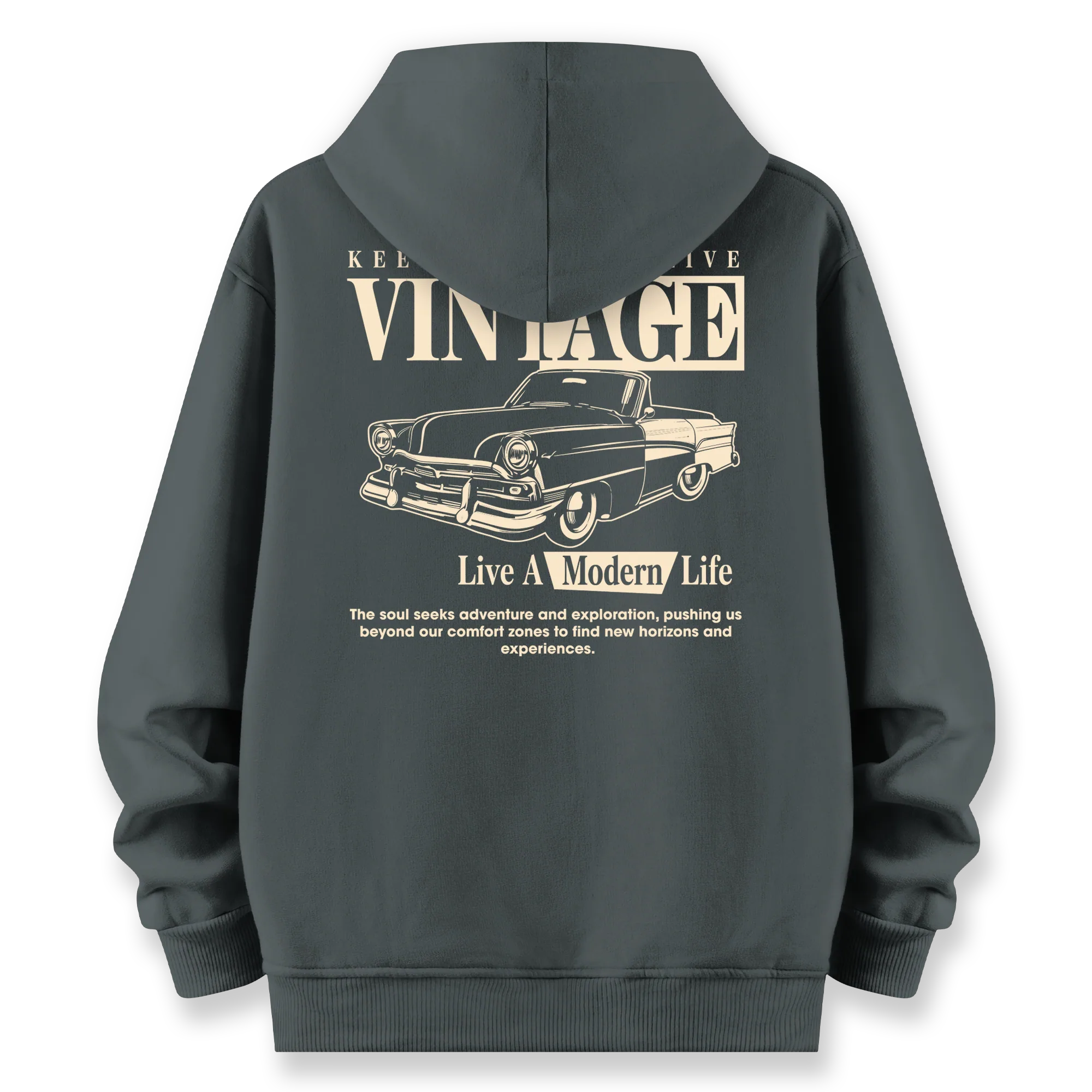 Vintage - Oversize Bol Kalıp Hoodie