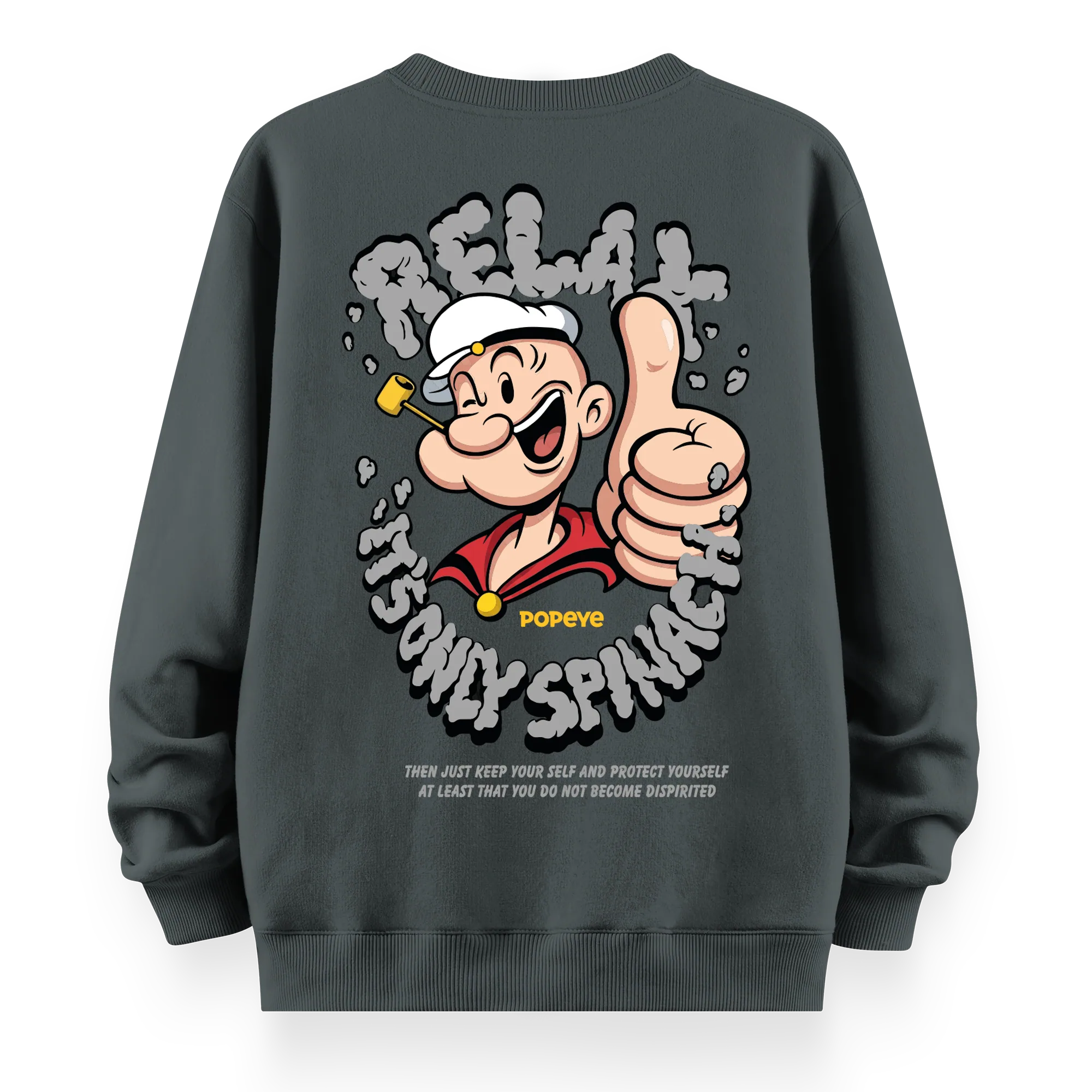 Popeye - Oversize Bol Kalıp Sweatshirt