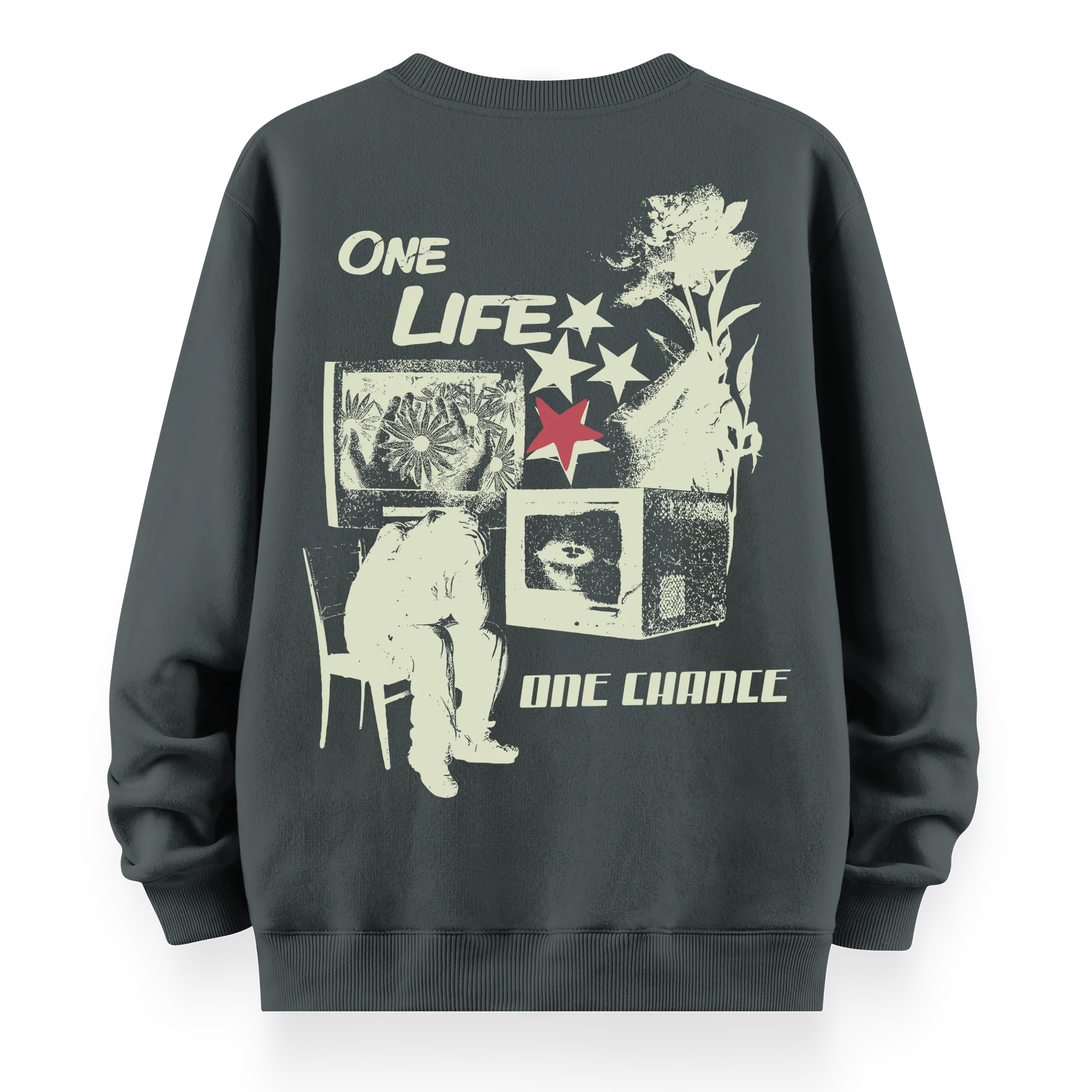 One Chance - Oversize Bol Kalıp Sweatshirt
