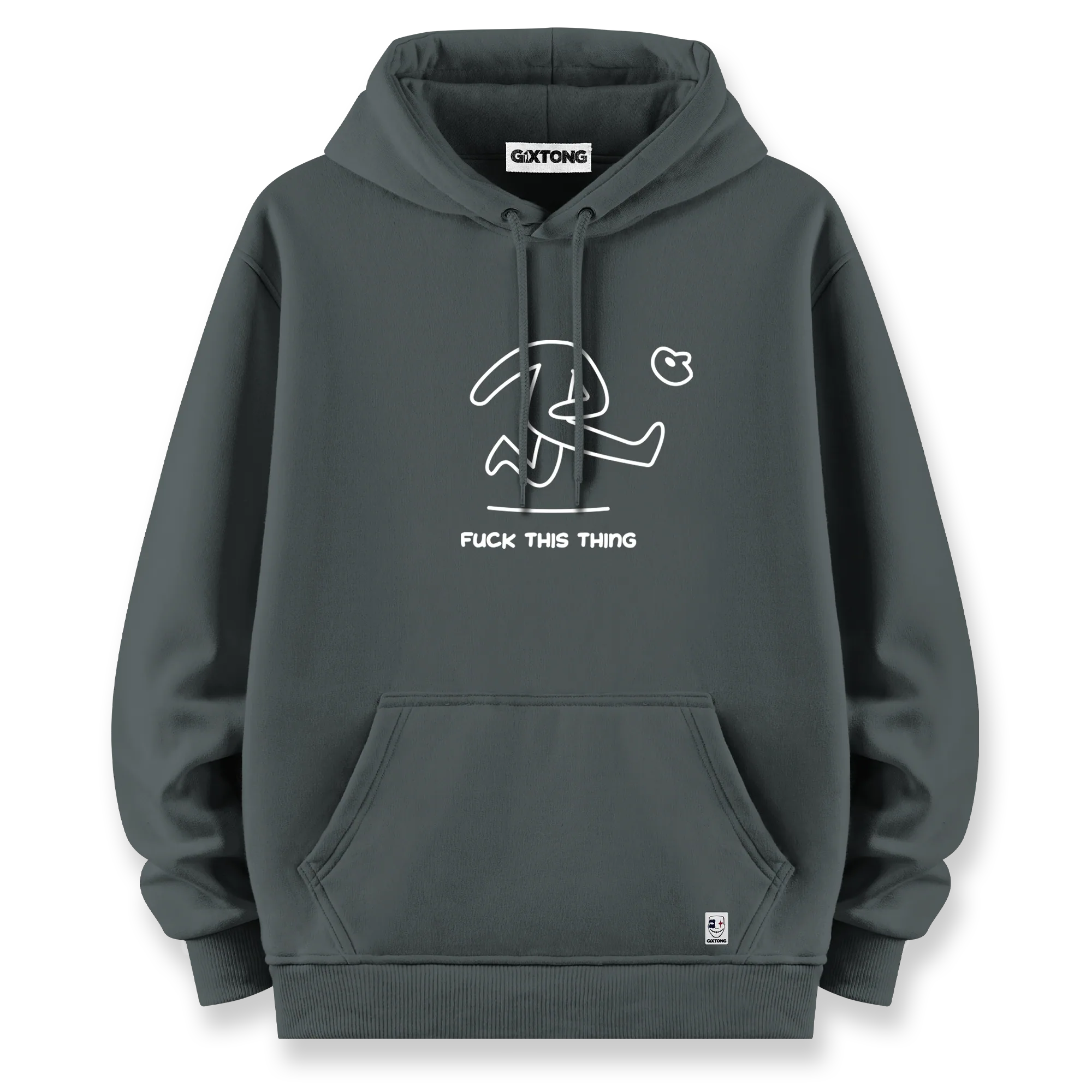 Fuck This Thing - Oversize Bol Kalıp Hoodie