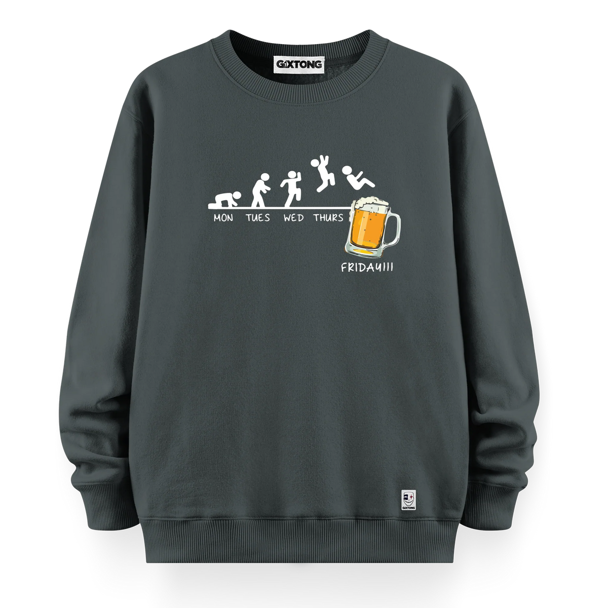 Friday Beer - Oversize Bol Kalıp Sweatshirt