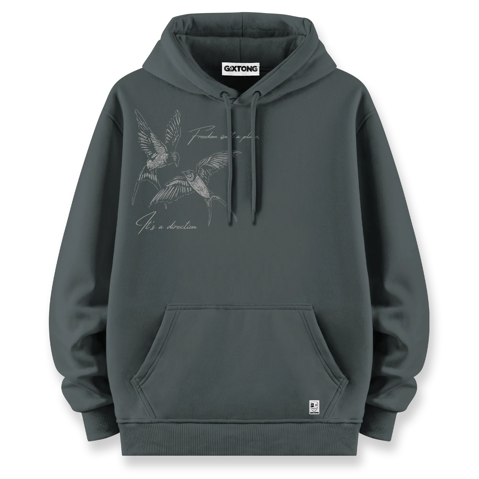 Birds - Oversize Bol Kalıp Hoodie