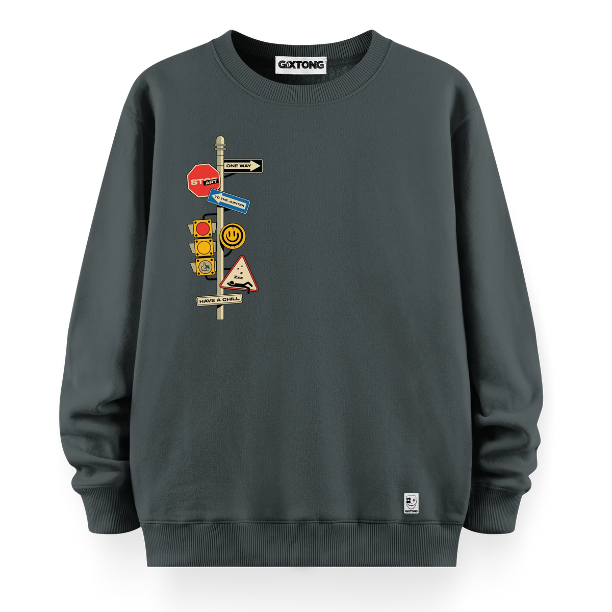 One Way - Oversize Bol Kalıp Sweatshirt