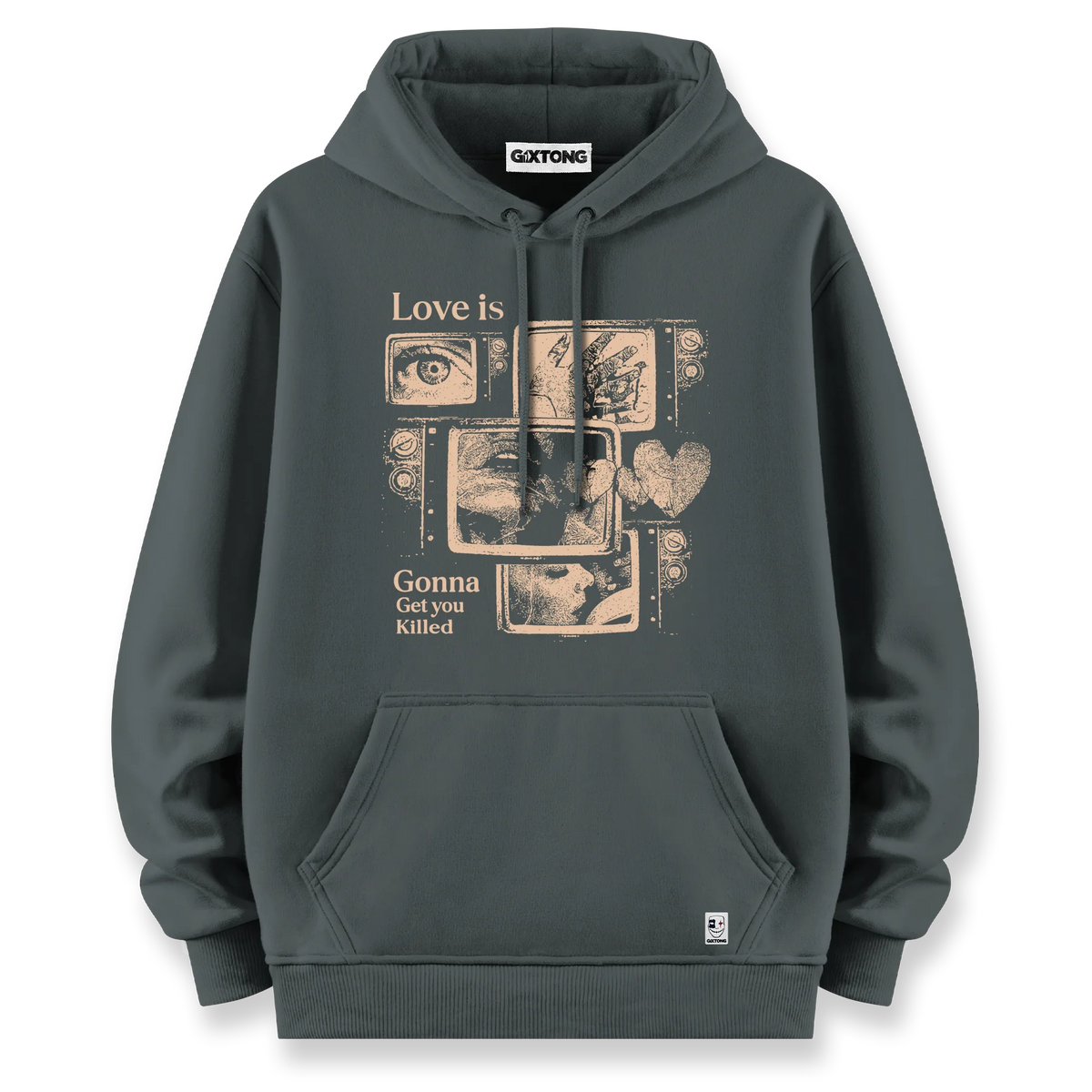 Love Is - Oversize Bol Kalıp Hoodie