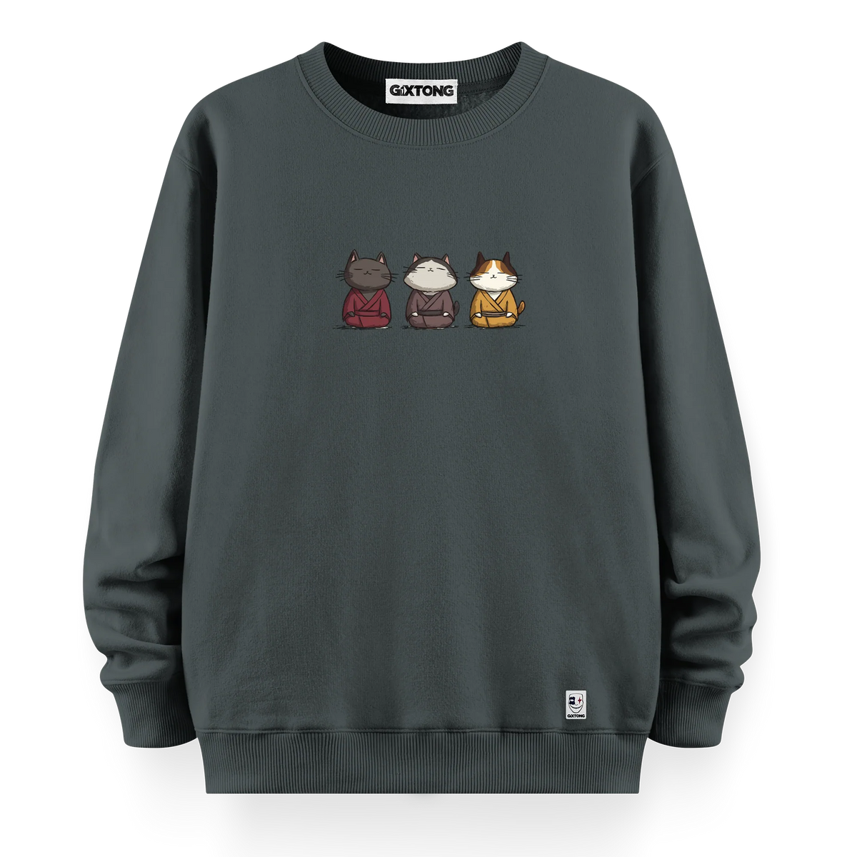 Samurai Cats - Oversize Bol Kalıp Sweatshirt