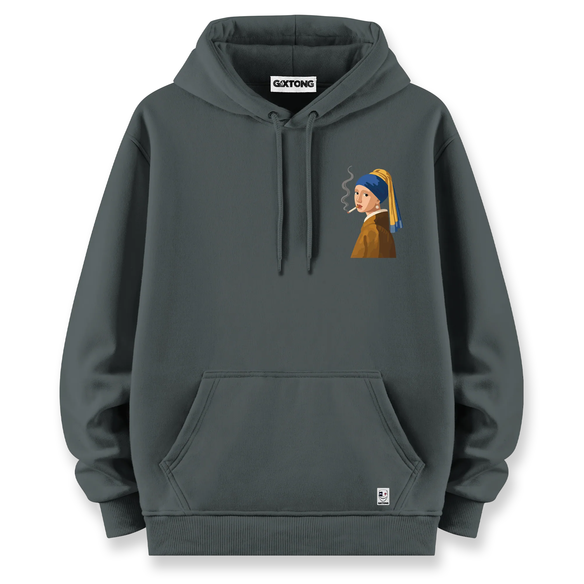 İnci Küpeli Kız - Oversize Bol Kalıp Hoodie
