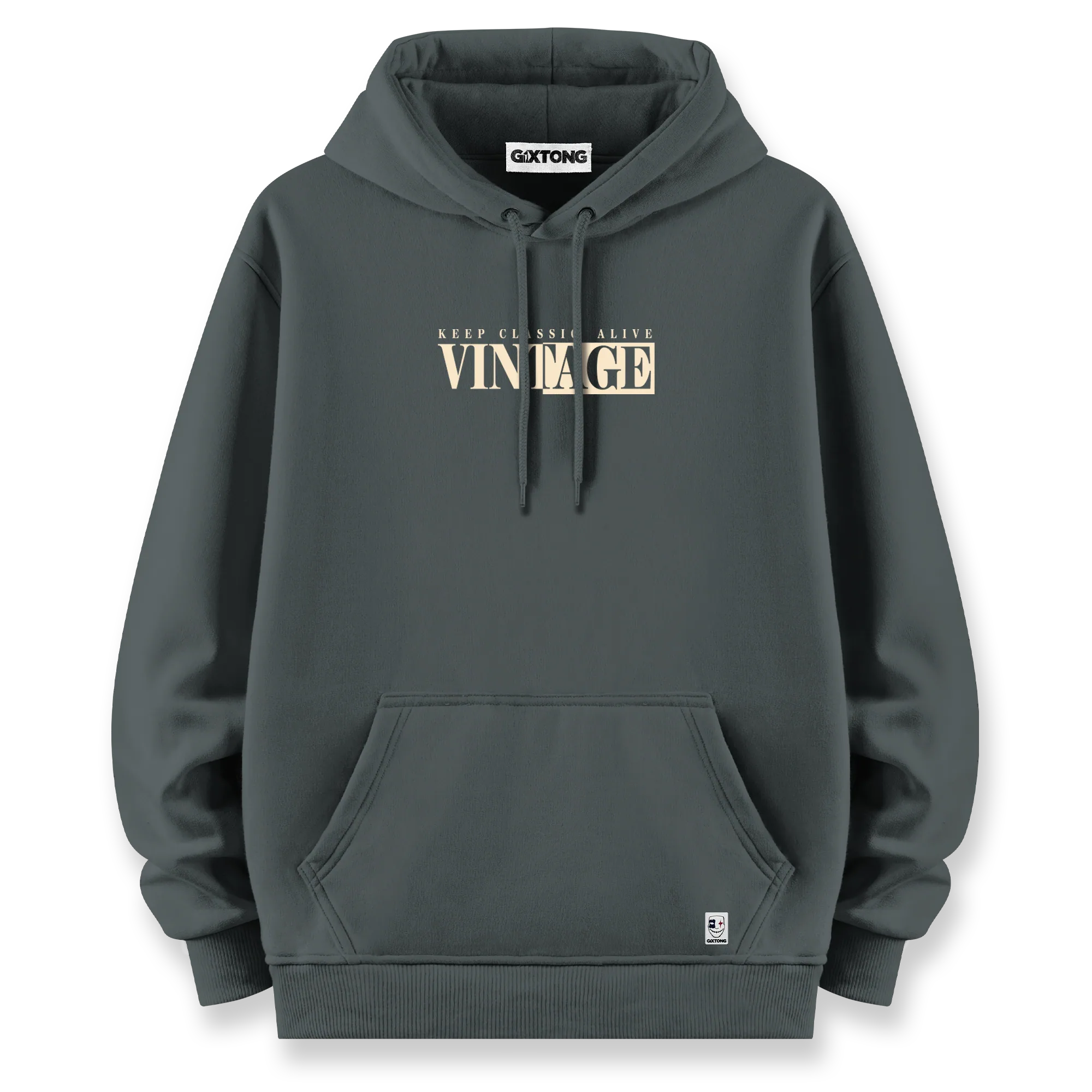 Vintage - Oversize Bol Kalıp Hoodie
