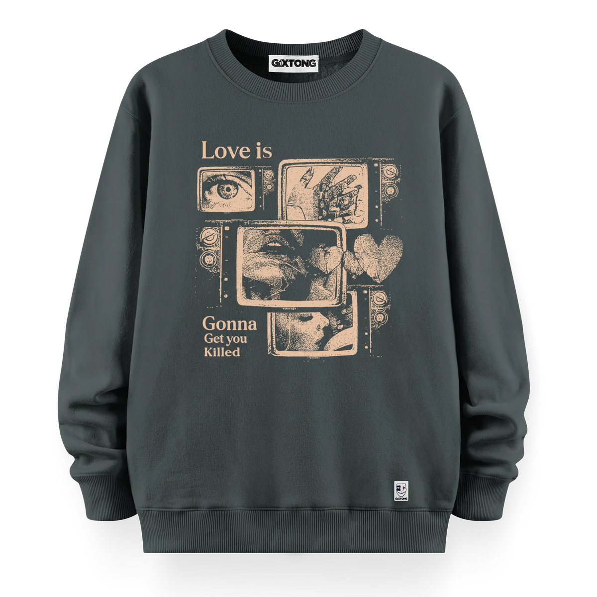 Love Is - Oversize Bol Kalıp Sweatshirt
